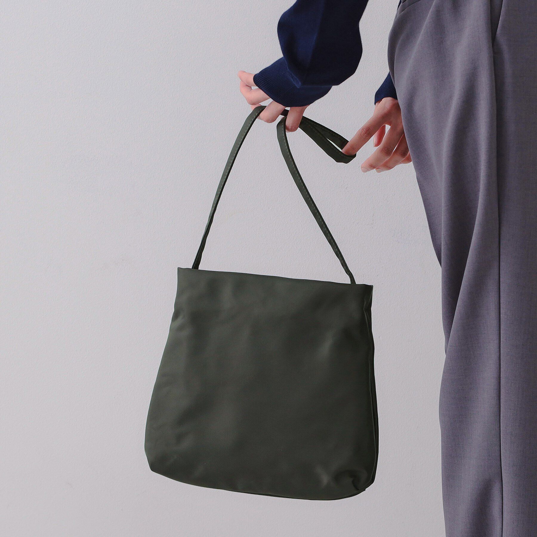 OPAQUE.CLIP「サテンコンビ巾着ワンショルダーバッグ」|ショルダー・メッセンジャー|