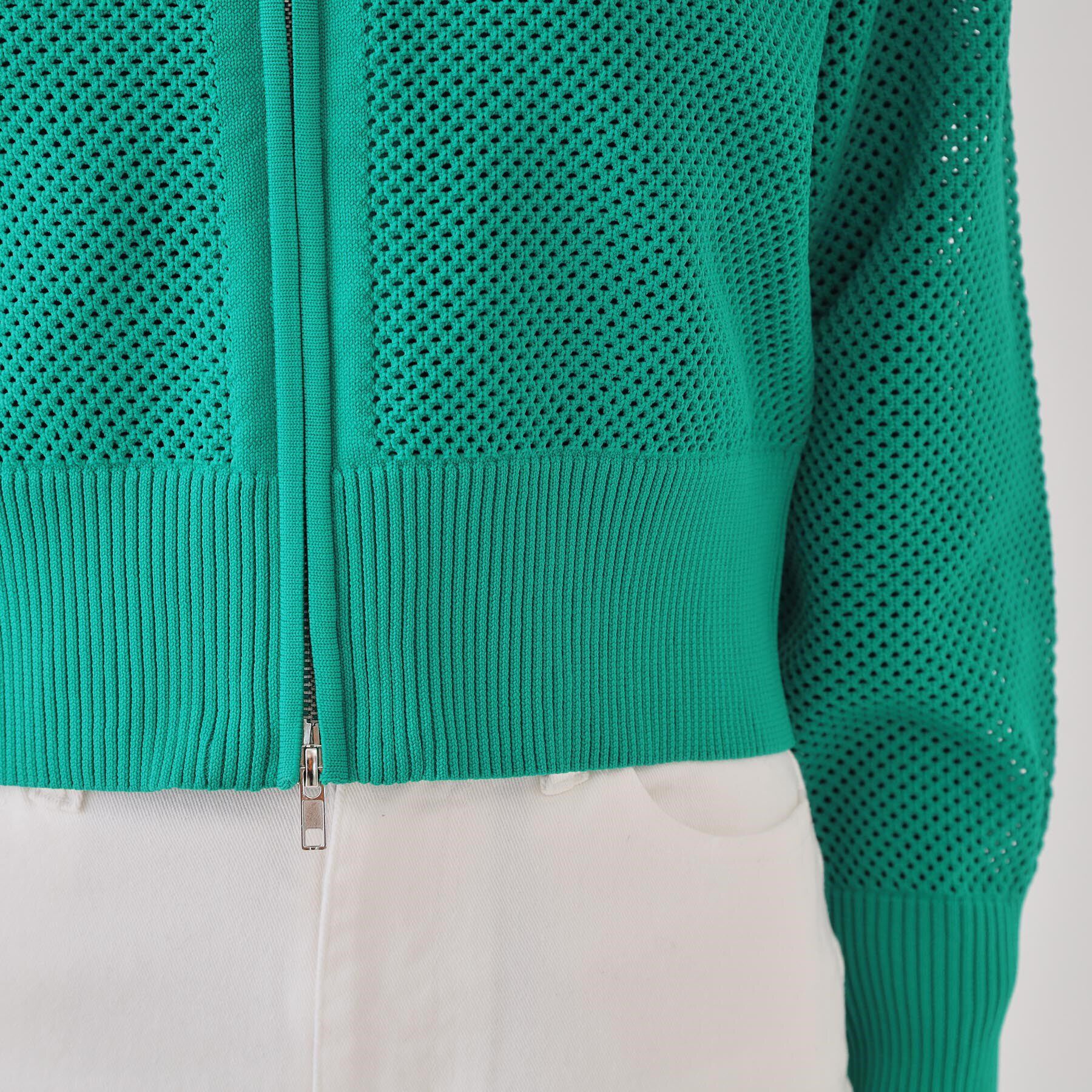 OPAQUE.CLIP「メッシュZIPニットカーディガン【洗濯機洗い可】」|カーディガン|