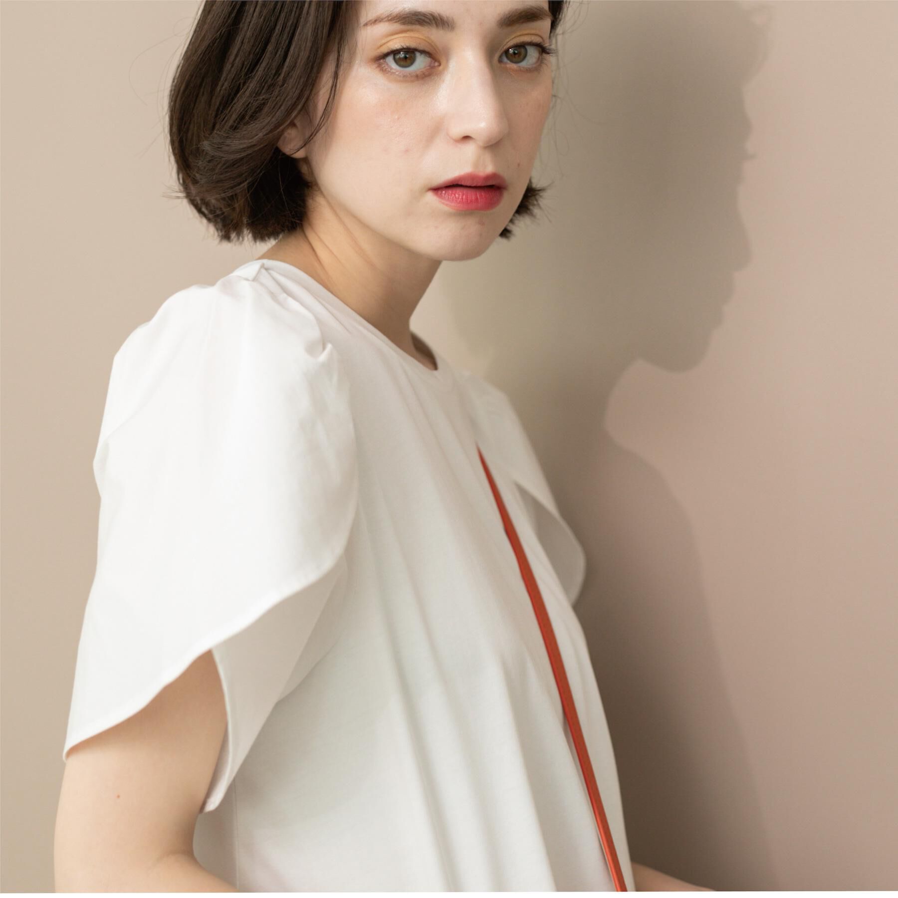 OPAQUE.CLIP「チューリップスリーブドッキングカットソー【洗濯機洗い可/接触冷感】」|Tシャツ・カットソー|