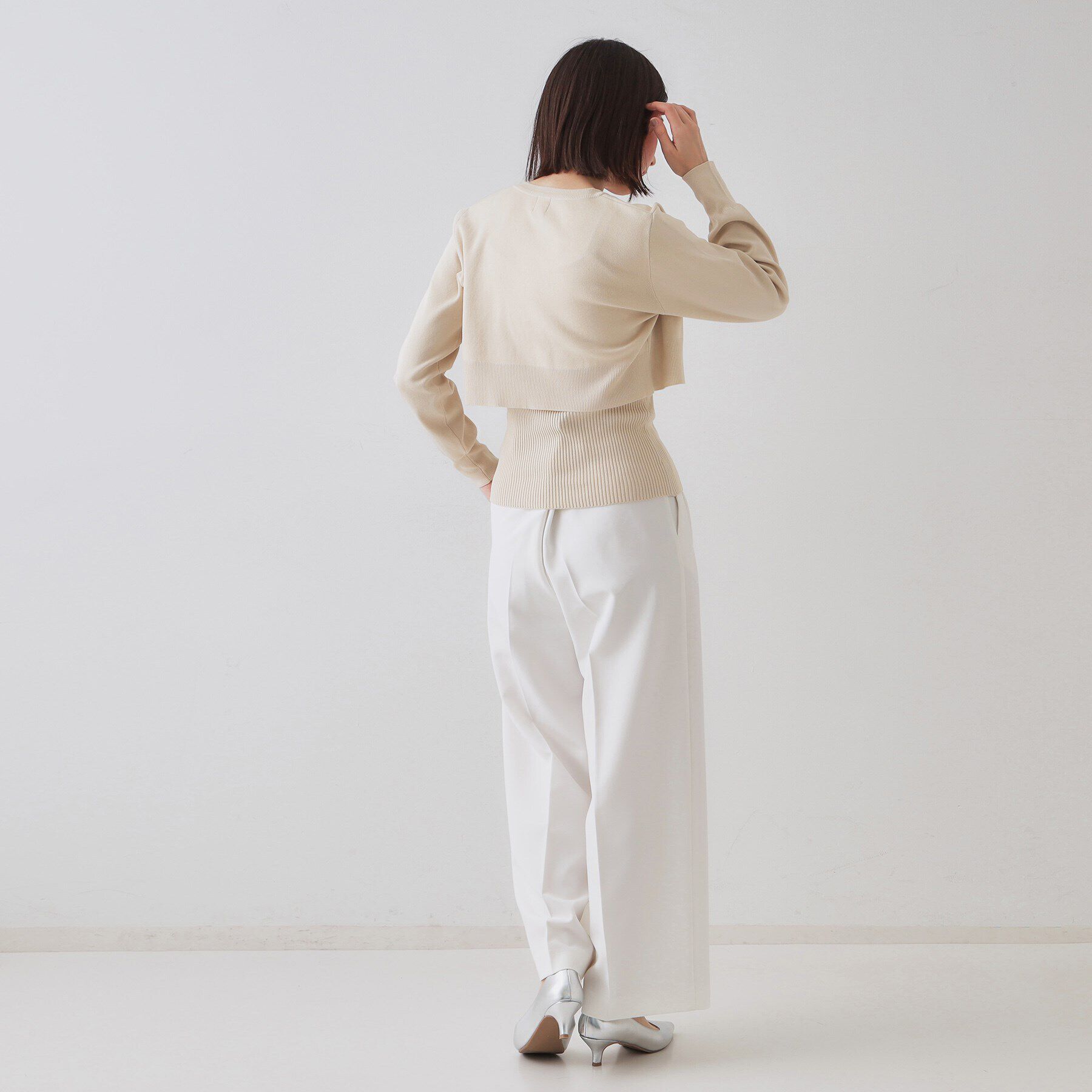 OPAQUE.CLIP「《美人百花掲載》ショートカーディガン&times;リブキャミソール【洗濯機洗い可/抗ピル】」|その他|