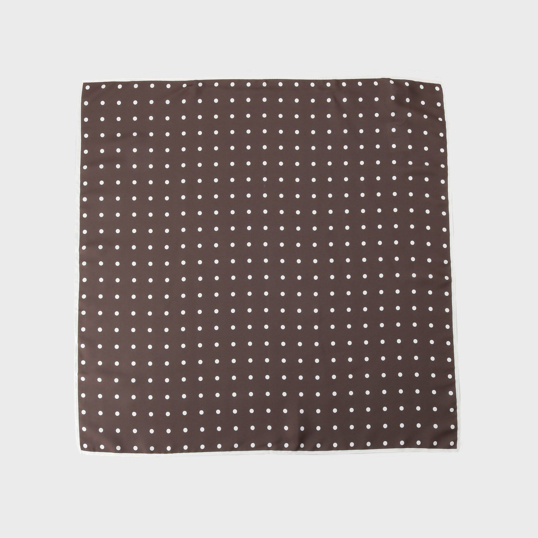 OPAQUE.CLIP「ドット柄スクエア大判スカーフ」|バンダナ・スカーフ|ブラウン(043)