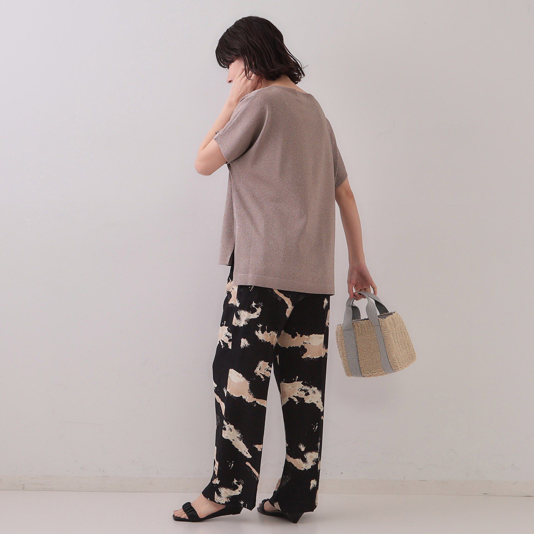 OPAQUE.CLIP「ラメリラクシードルマンニット【接触冷感/UV/抗ピル/洗濯機洗い可】」|ニット・セーター|