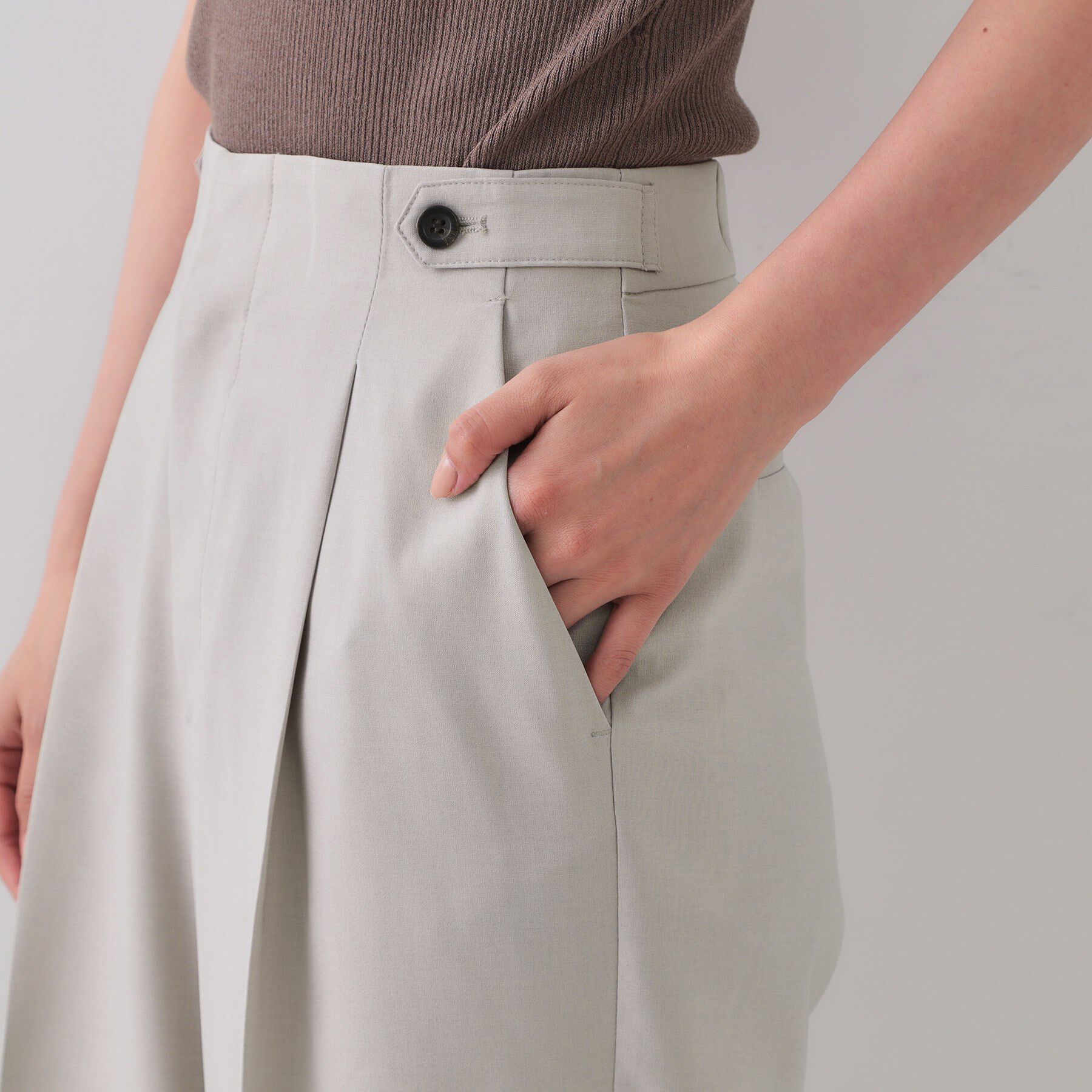 OPAQUE.CLIP「ストレッチデザインワイドパンツ/セットアップ対応可【UV/接触冷感/洗濯機洗い可/抗ピル】」|その他|