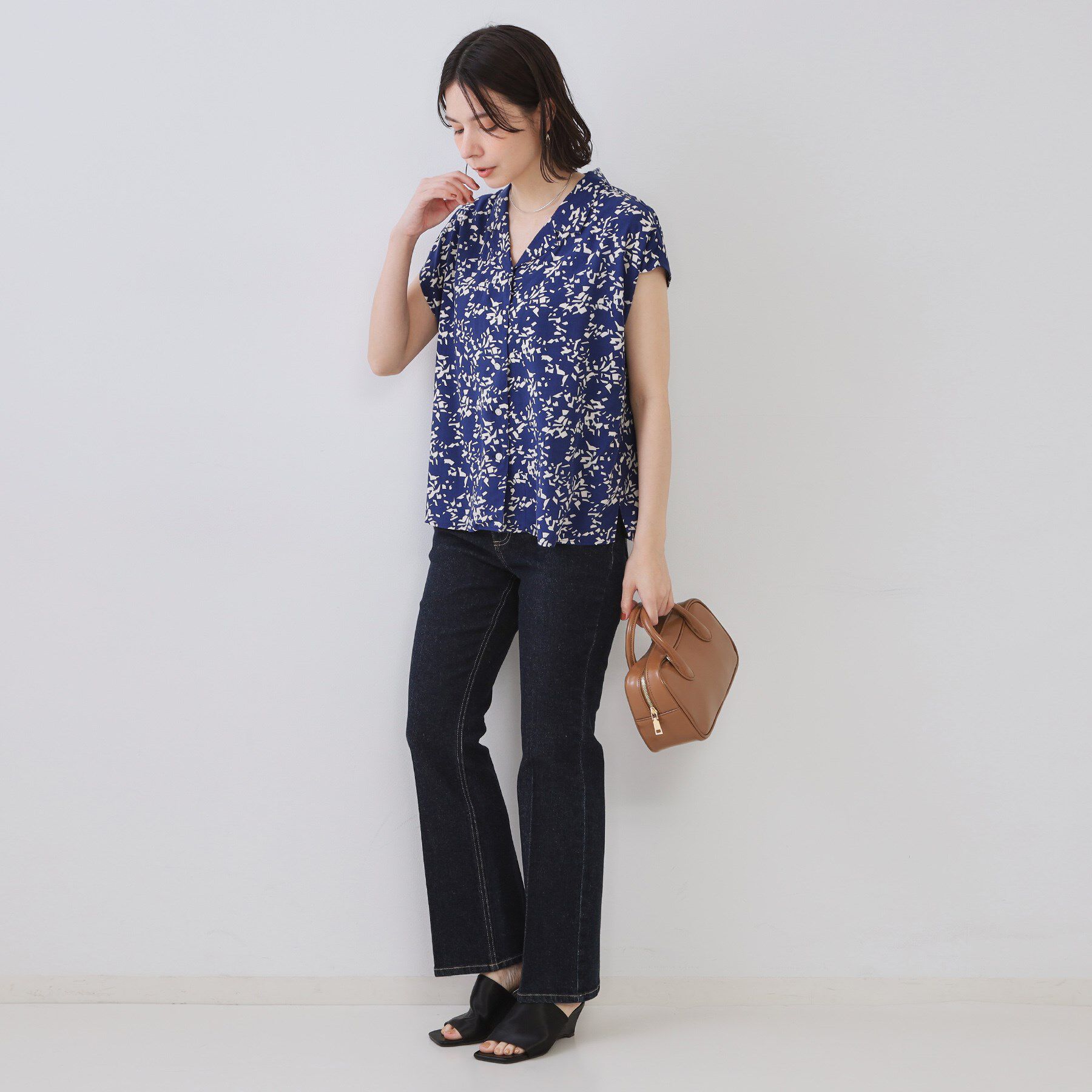 OPAQUE.CLIP「幾何柄プリントシャツ/セットアップ対応【洗える】」|シャツ・ブラウス|