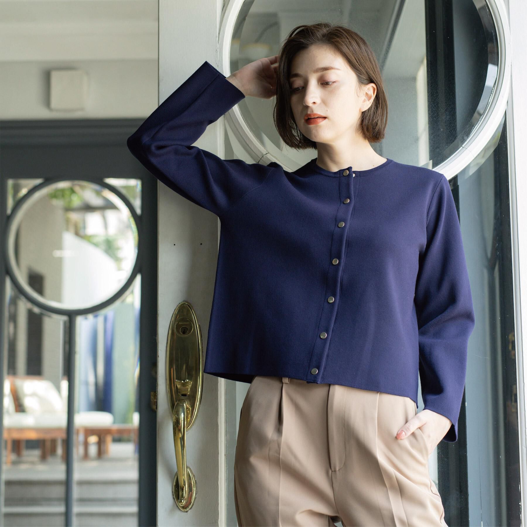 OPAQUE.CLIP「スナップボタンニットカーディガン【UVケア/洗濯機OK】《6col/S～LL》」|カーディガン|