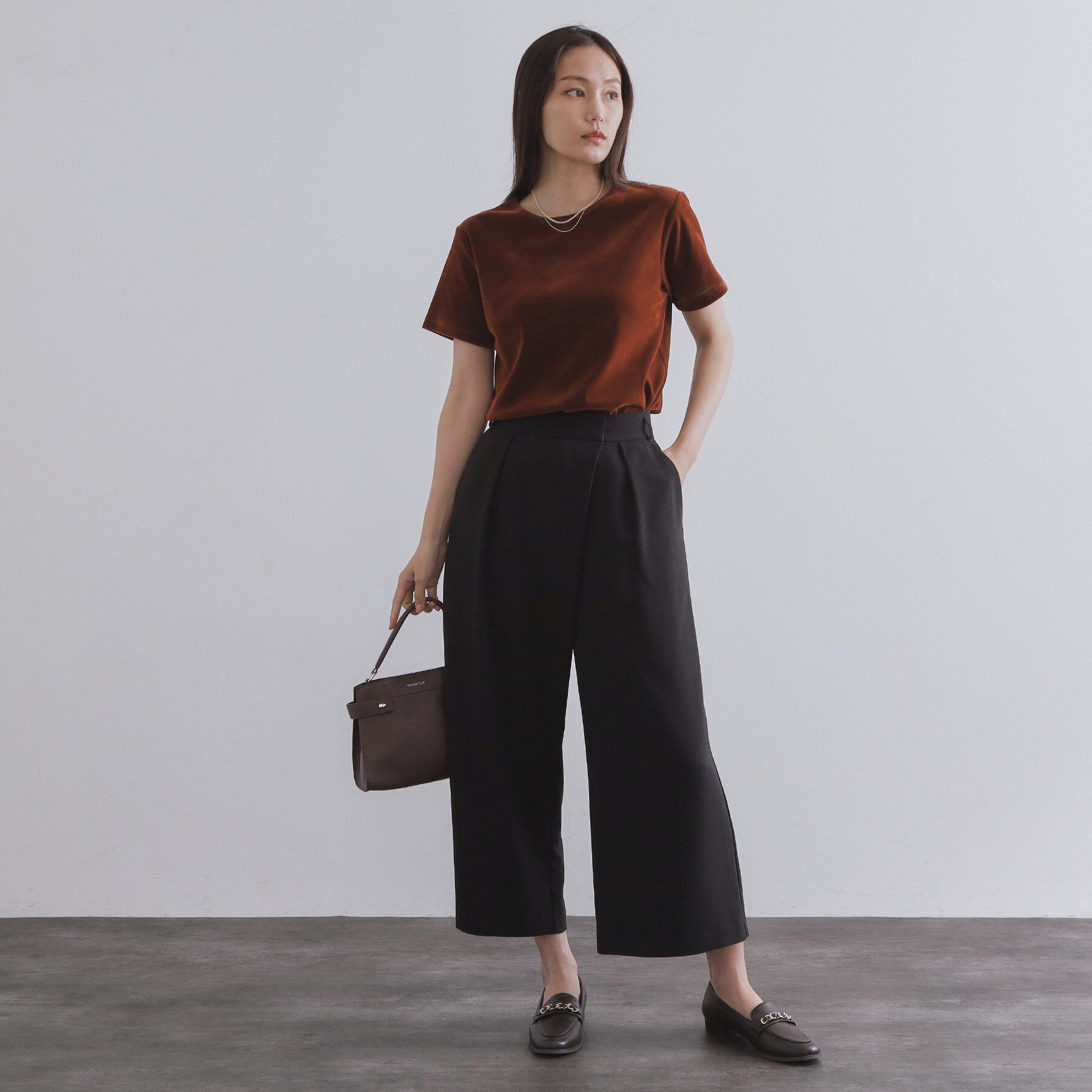 OPAQUE.CLIP「サッシュリボン付きラップデザインパンツ【洗濯機洗い可】」|その他|