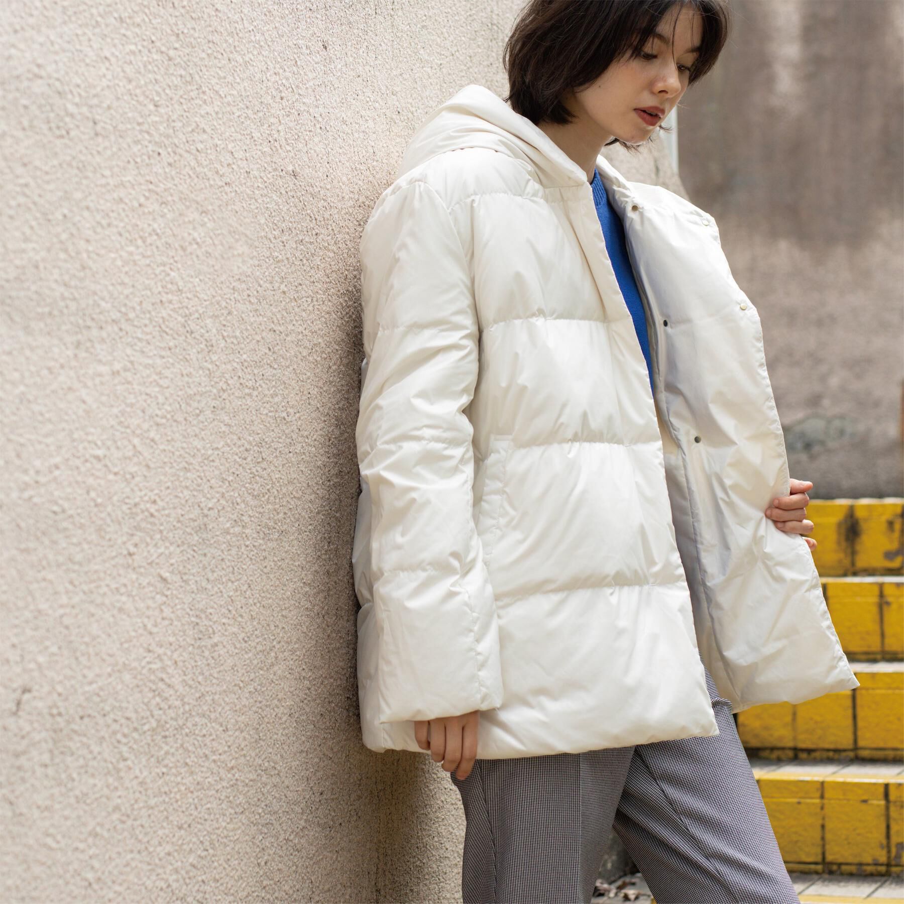 OPAQUE.CLIP「撥水フードミドルダウンコート【防風/抗菌防臭/洗濯機OK】《S～LL》」|ダウン|