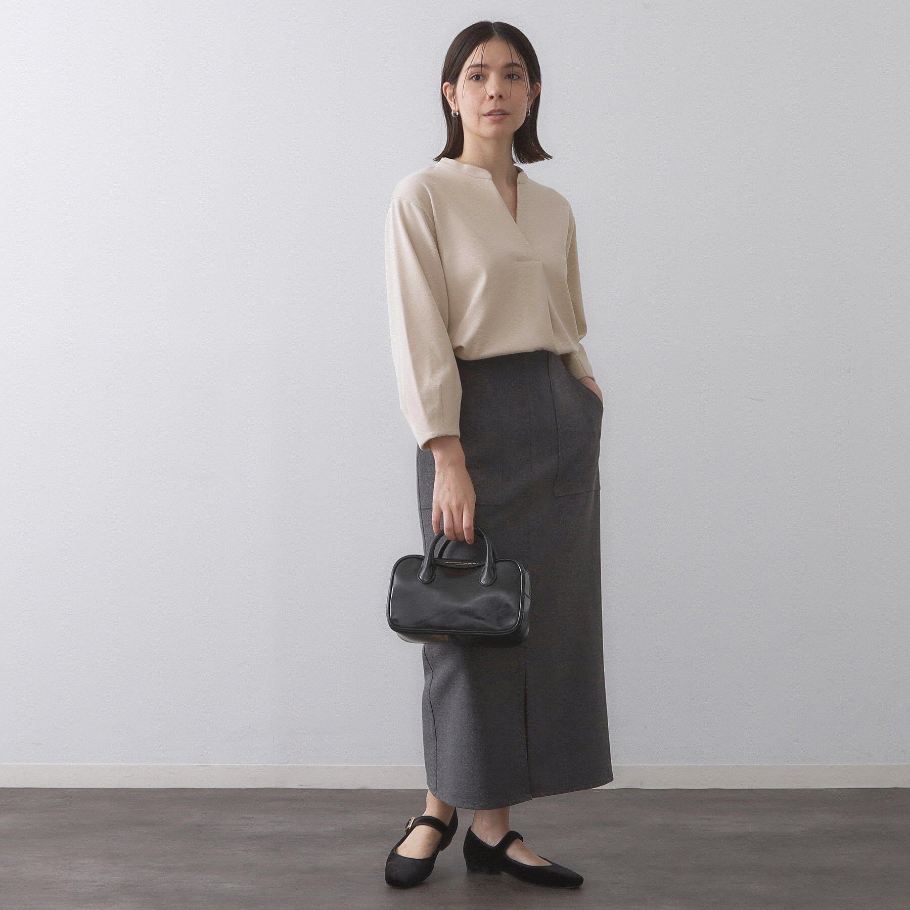 OPAQUE.CLIP「スキッパートップス【吸水速乾/UVケア/洗濯機OK】」|Tシャツ・カットソー|