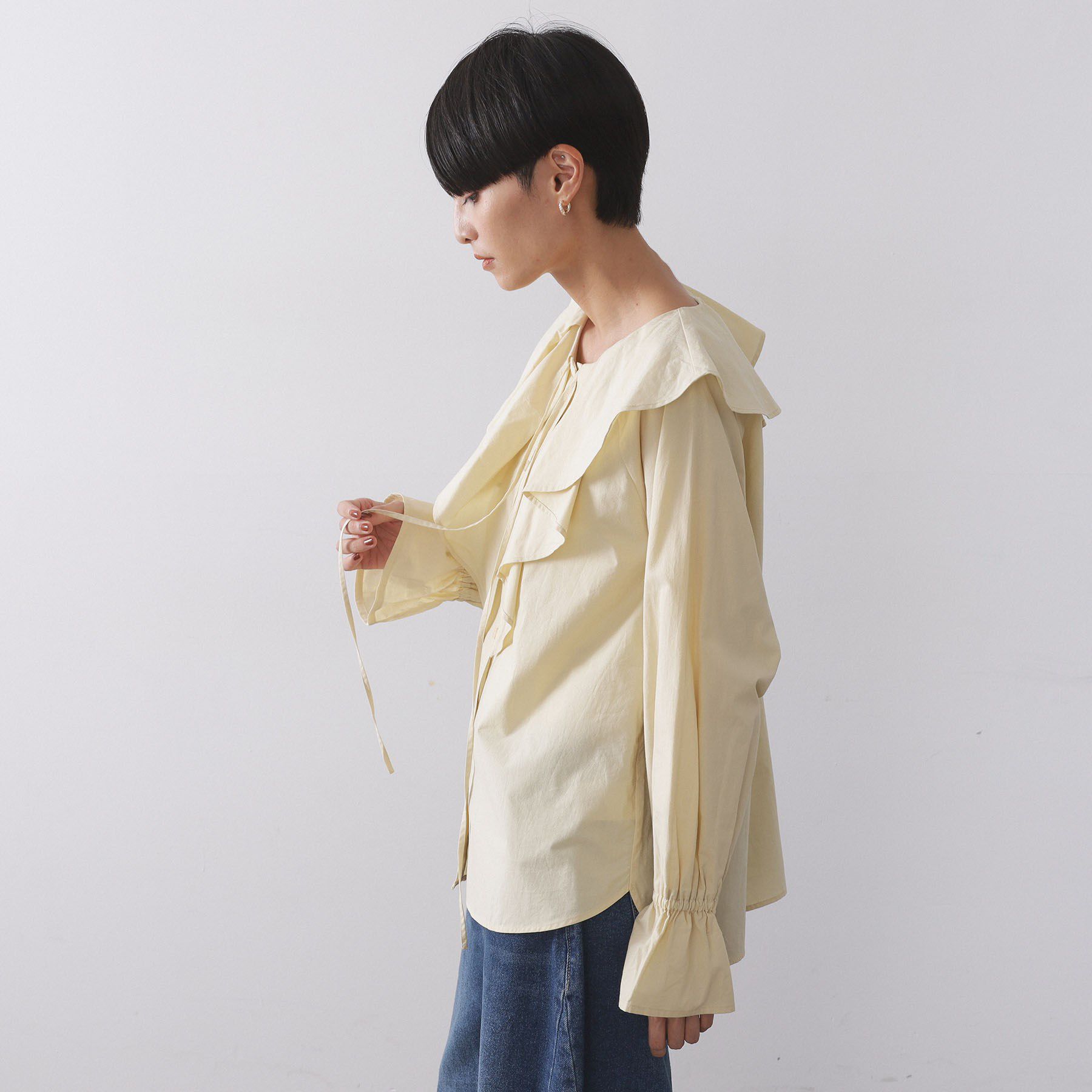 OPAQUE.CLIP「ラッフルフリルブラウス【洗濯機OK】」|シャツ・ブラウス|