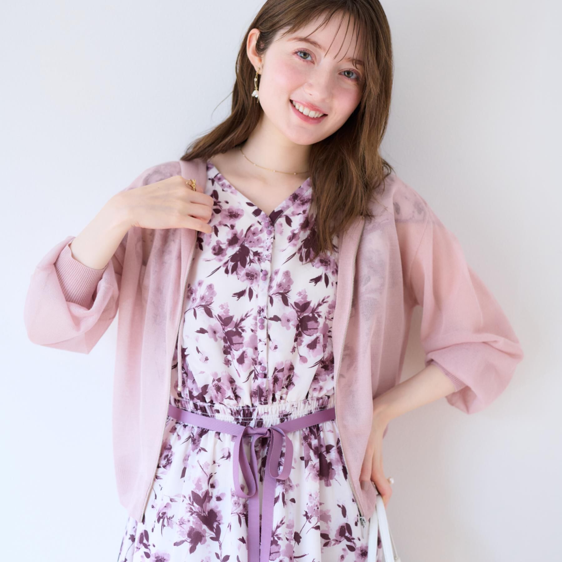 Couture broach「【上品な透け感・大人カジュアル】シアージップアップフーディー」|パーカー|