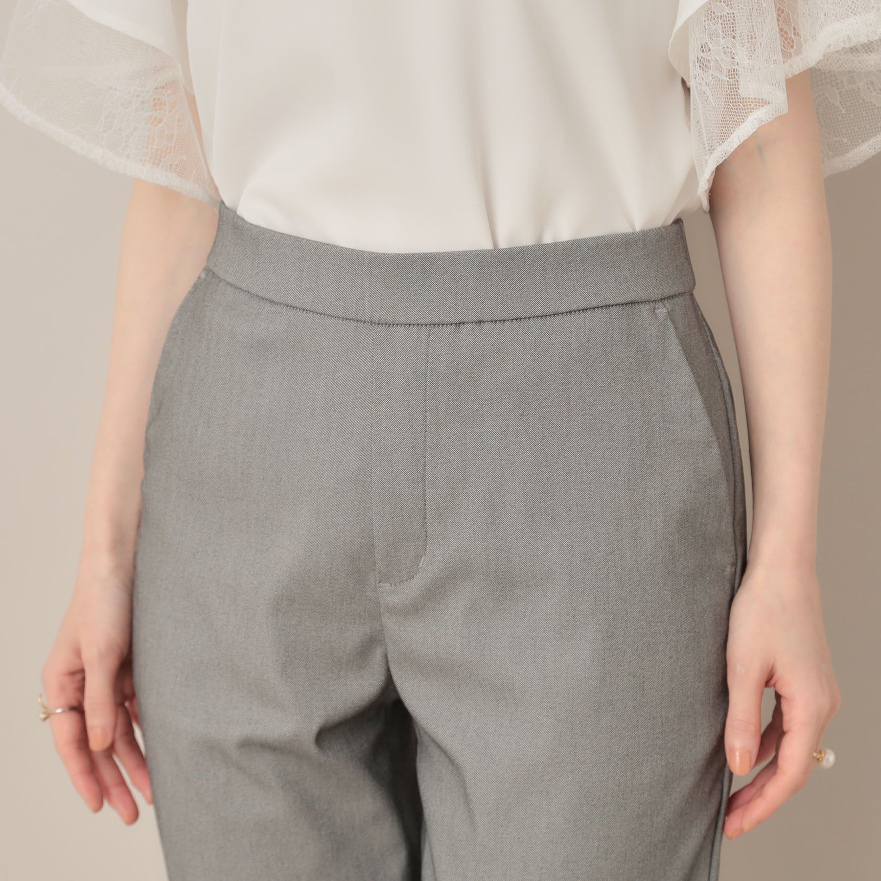 Couture broach「【らくちん・キレイ見え】リボンハイパーストレッチパンツ」|その他|