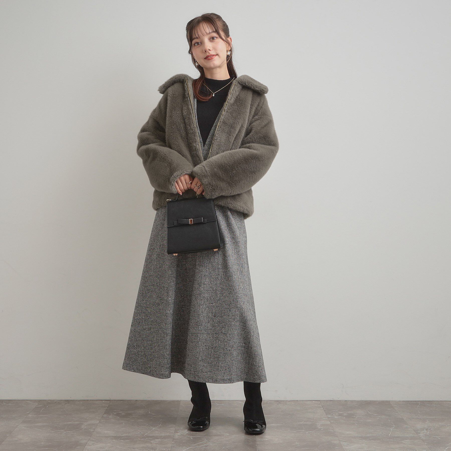 Couture broach「【ふわふわ・上品】ミンクフェイクファーアウター」|ブルゾン・スタジャン|