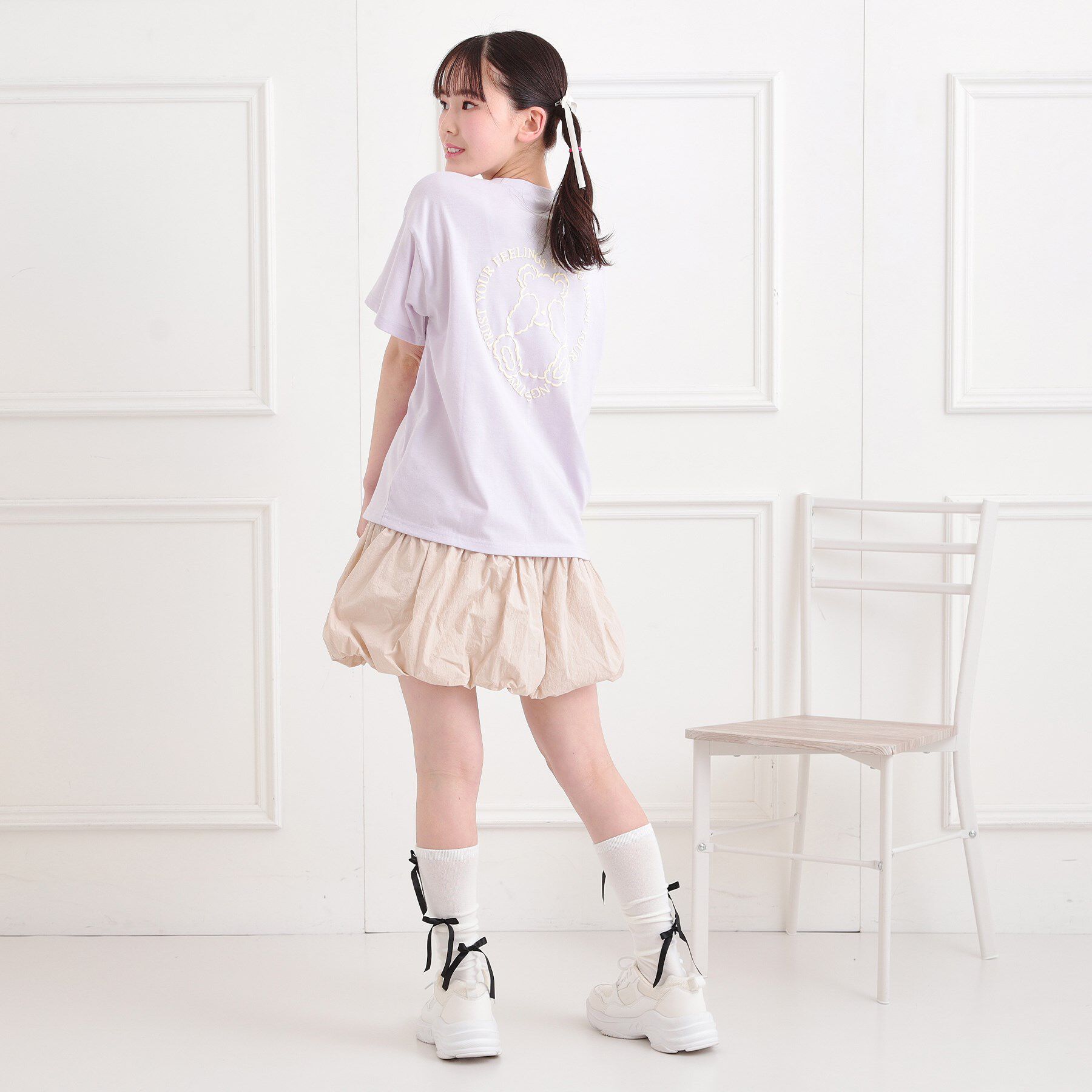 PINK-latte「クマちゃん半袖Tシャツ」|Tシャツ・カットソー|