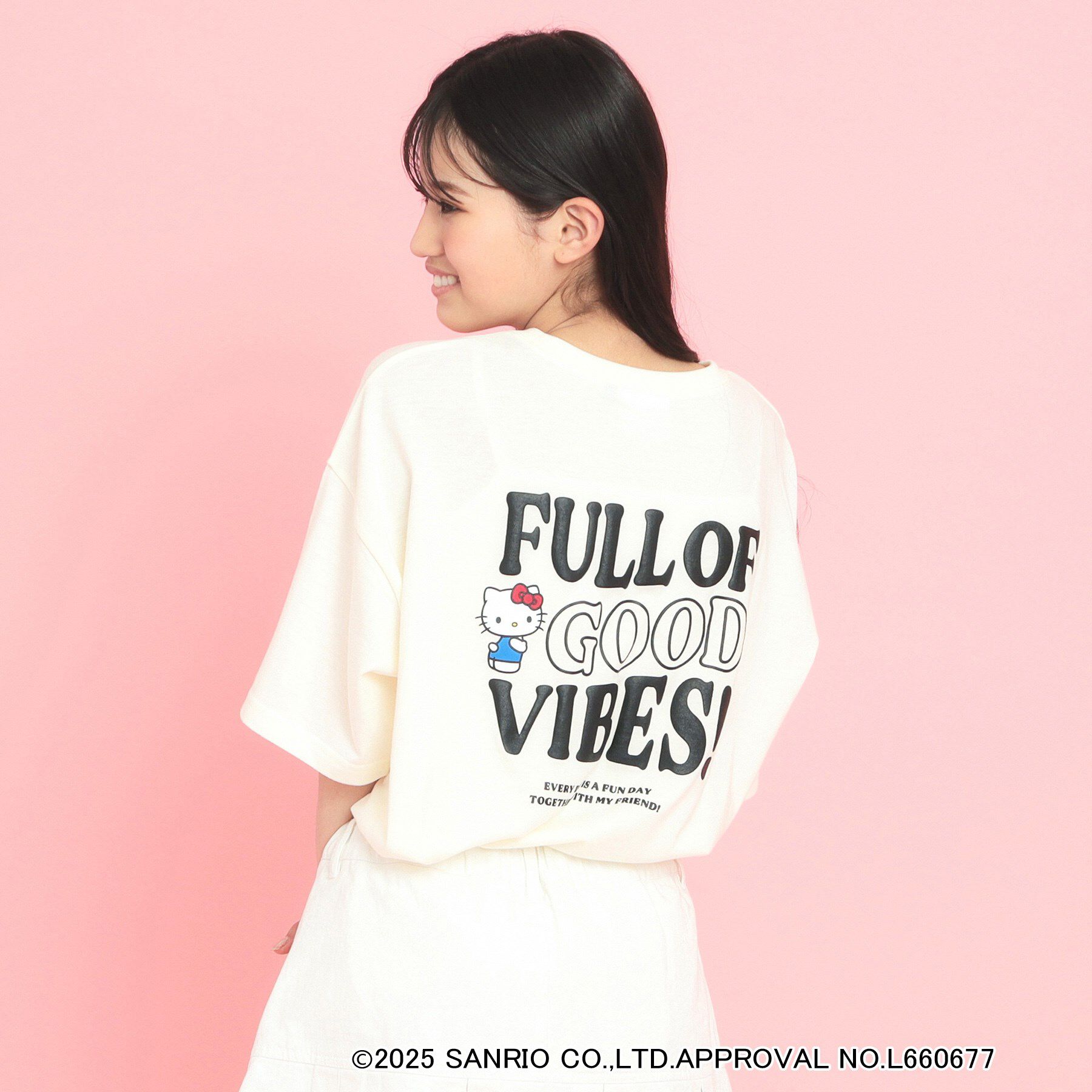PINK-latte「【サンリオキャラクターズコラボ】バックロゴビッグTシャツ」|Tシャツ・カットソー|