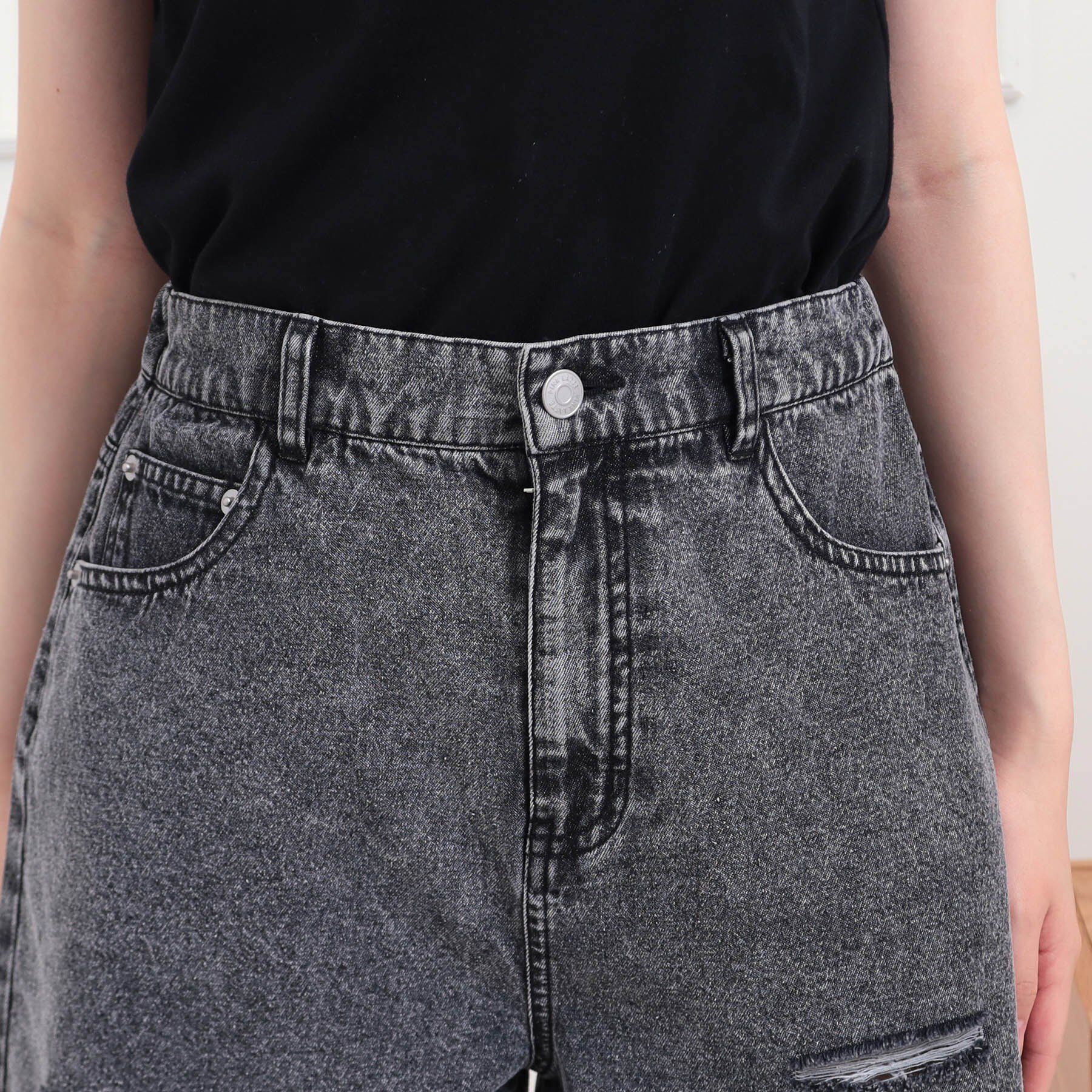 PINK-latte「ダメージショートパンツ」|キュロット|