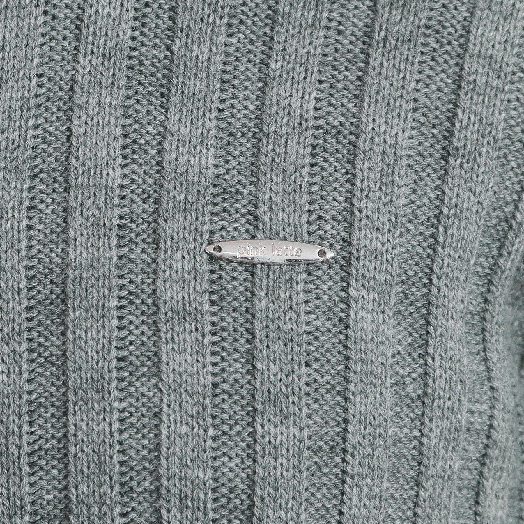 PINK-latte「ダブルジップビッグカラーニット」|カーディガン|