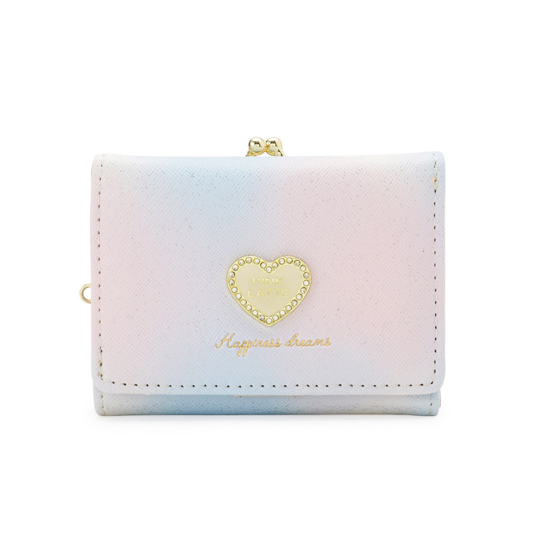 PINK-latte「ハートラメがま口コンパクトウォレット」|財布|ピンク(171)