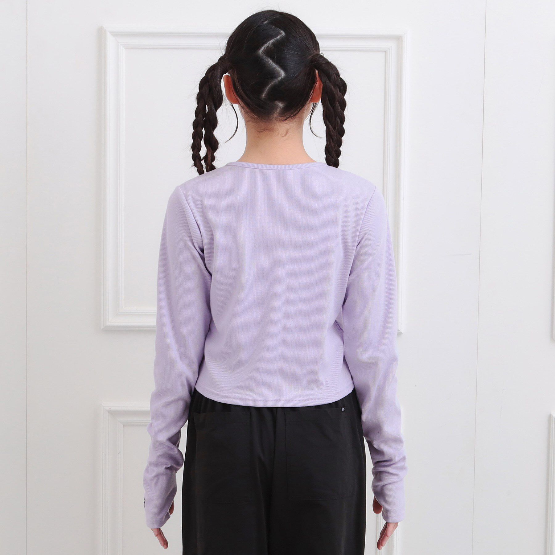 PINK-latte「レースアップテレコプルオーバー」|Tシャツ・カットソー|