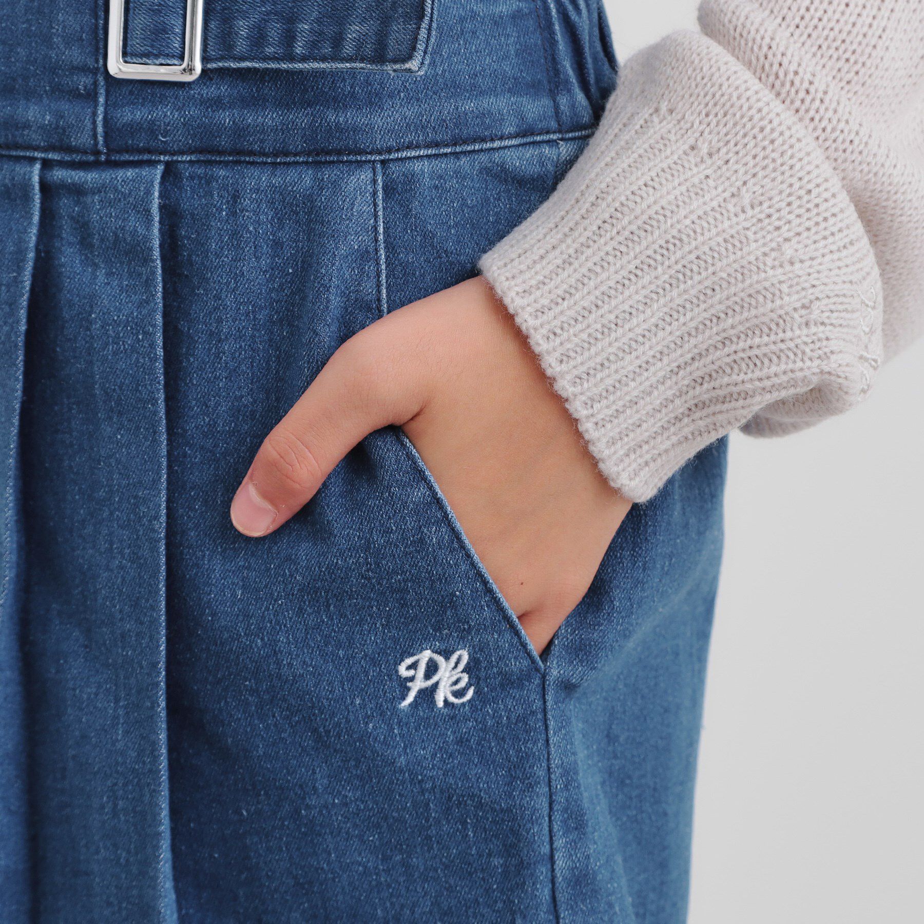 PINK-latte「バックルハイウエストショートパンツ」|キュロット|