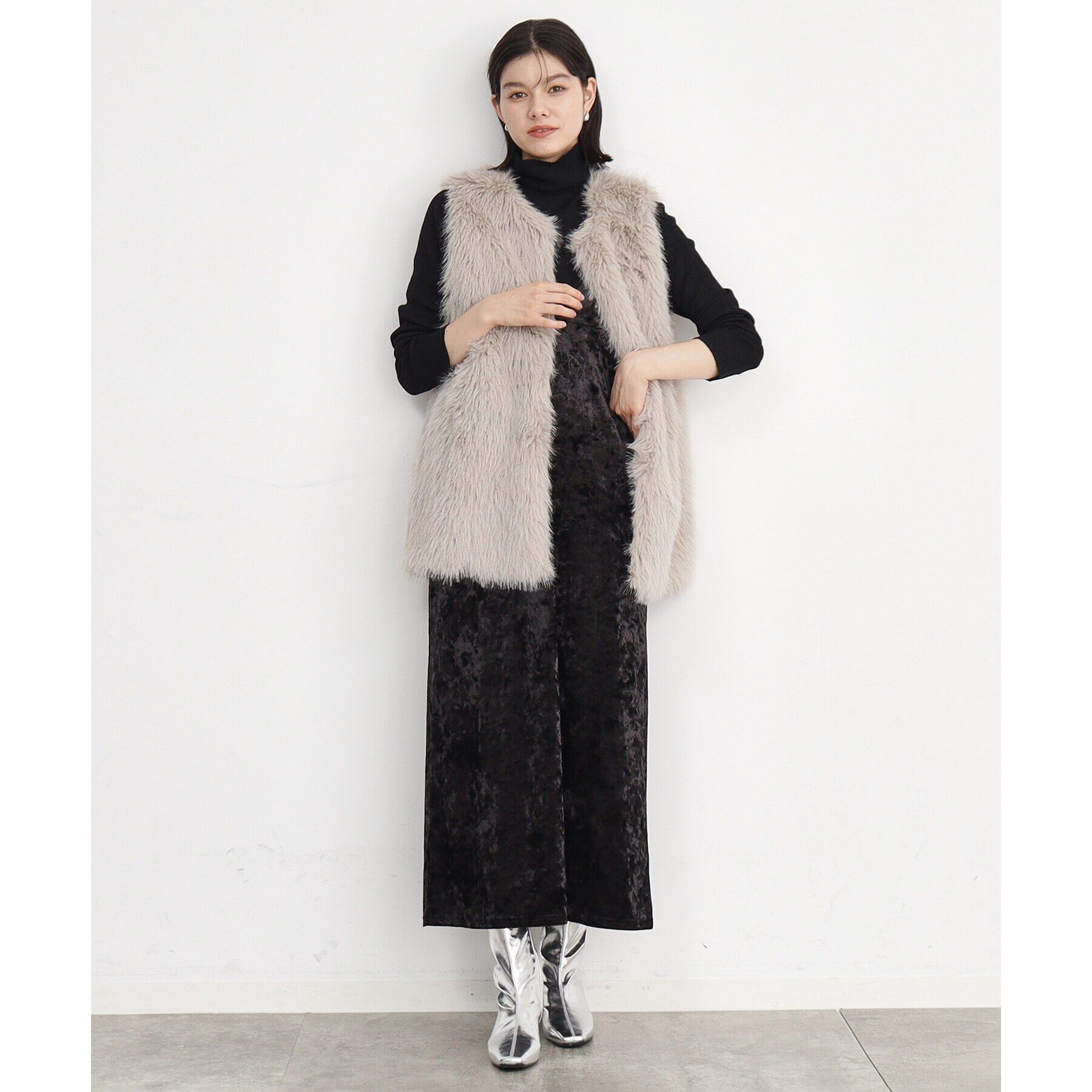 THE SHOP TK「【ヒルナンデス！で紹介】【旬なスタイル/ふわふわ】アソートファーベスト」|ベスト・ジレ|