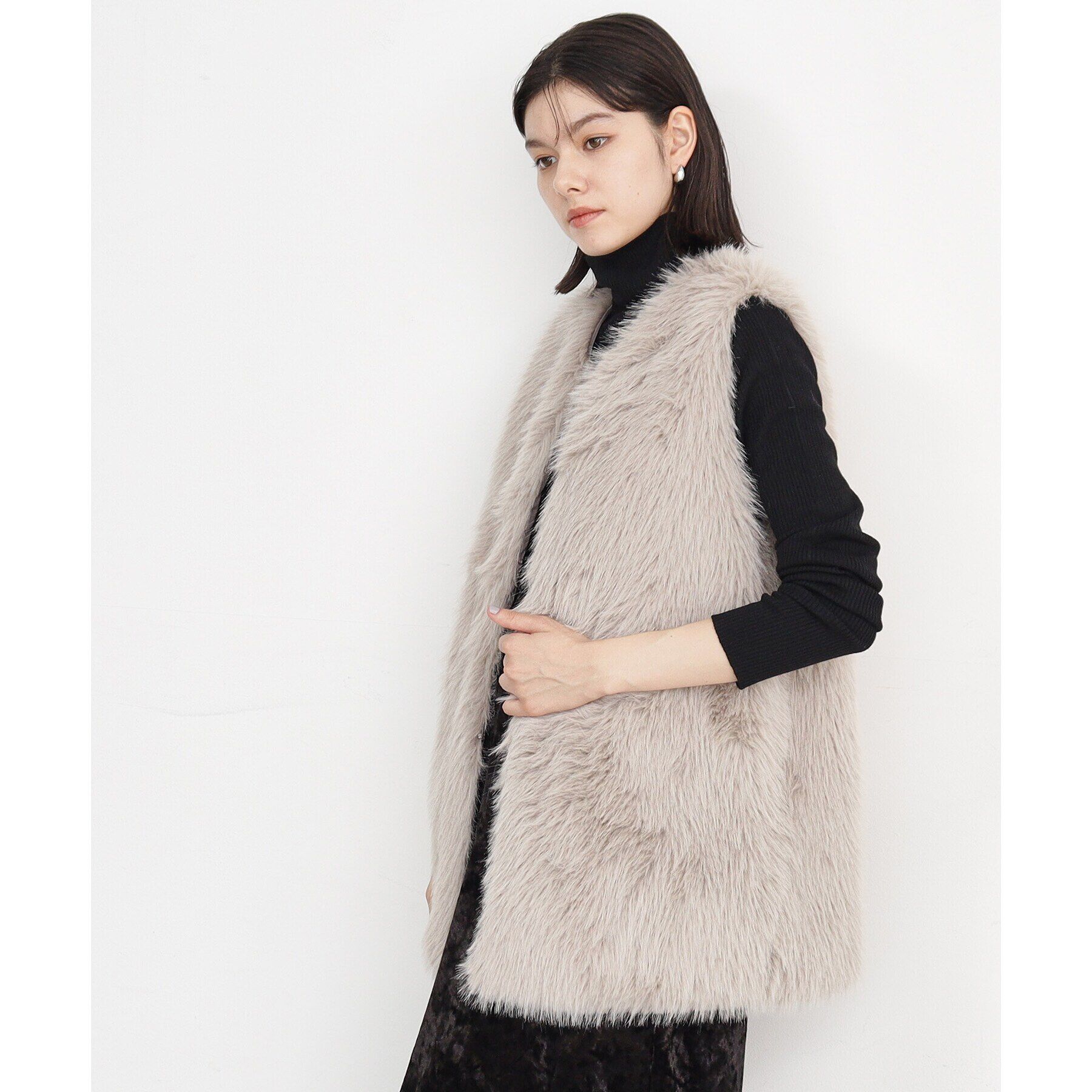 THE SHOP TK「【ヒルナンデス！で紹介】【旬なスタイル/ふわふわ】アソートファーベスト」|ベスト・ジレ|