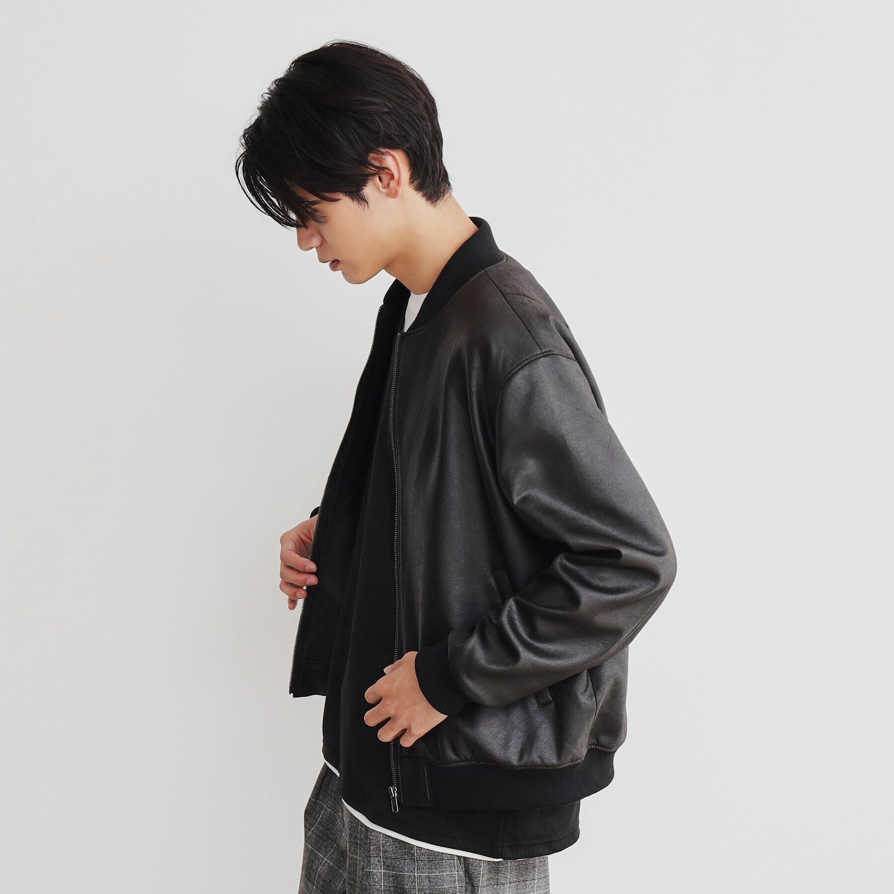 THE SHOP TK「ヴィンテージライクリブブルゾン」|ブルゾン・スタジャン|