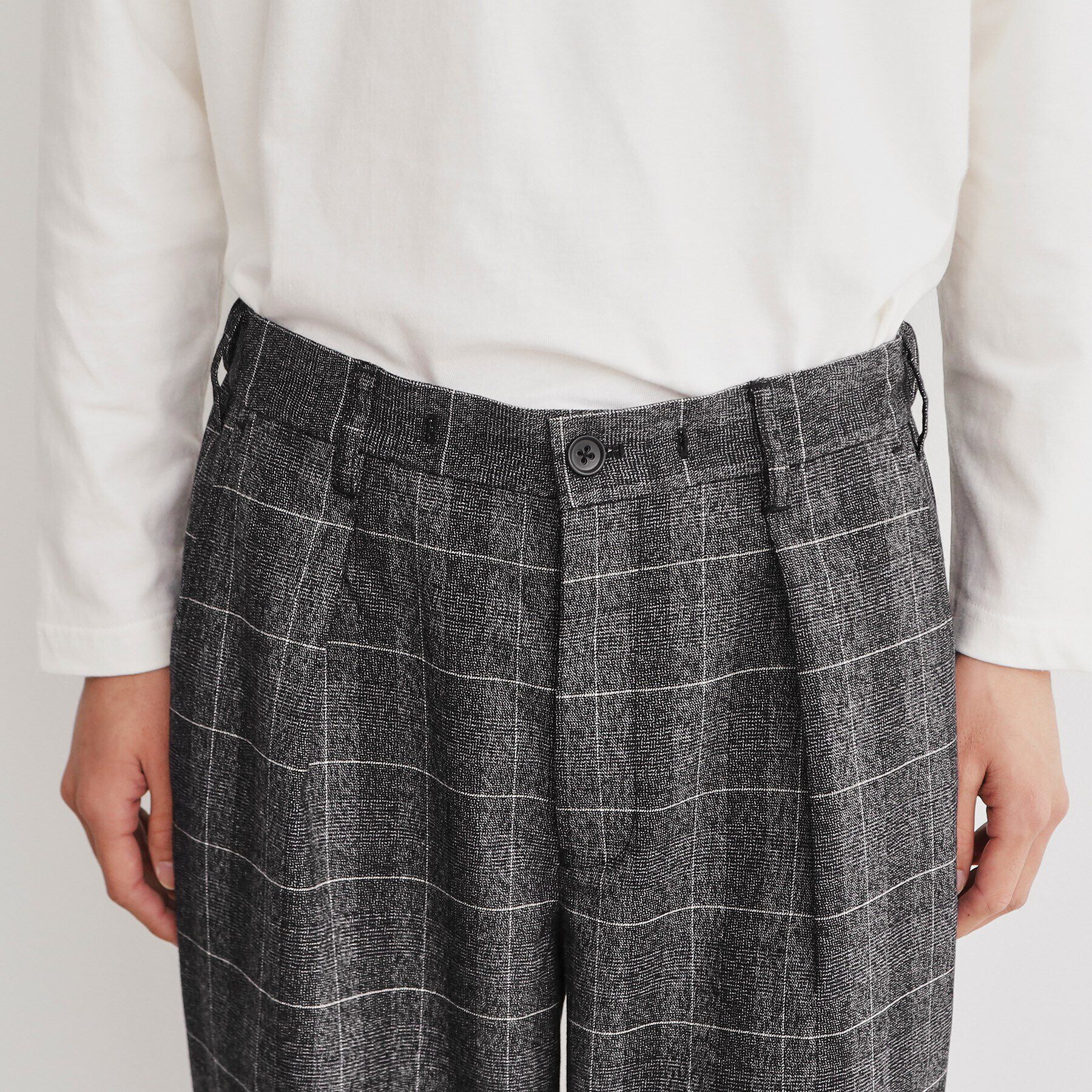 THE SHOP TK「チェックワイドイージーパンツ」|その他|