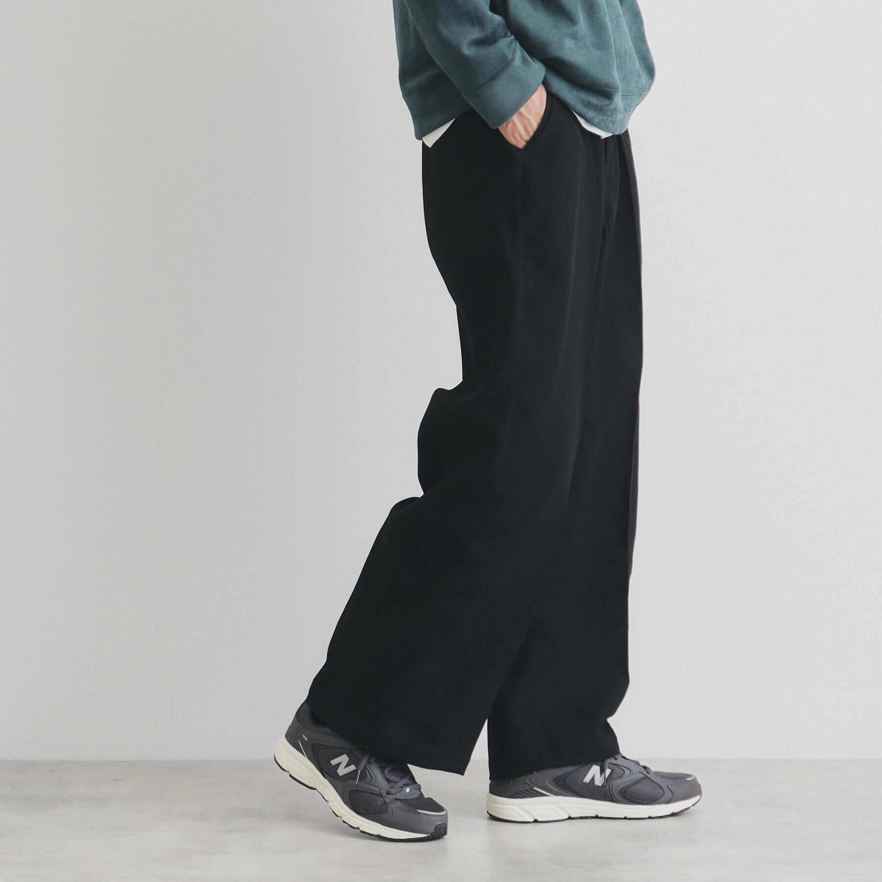 THE SHOP TK「ツータックワイドストレートスラックス ツイル／デニム」|その他|