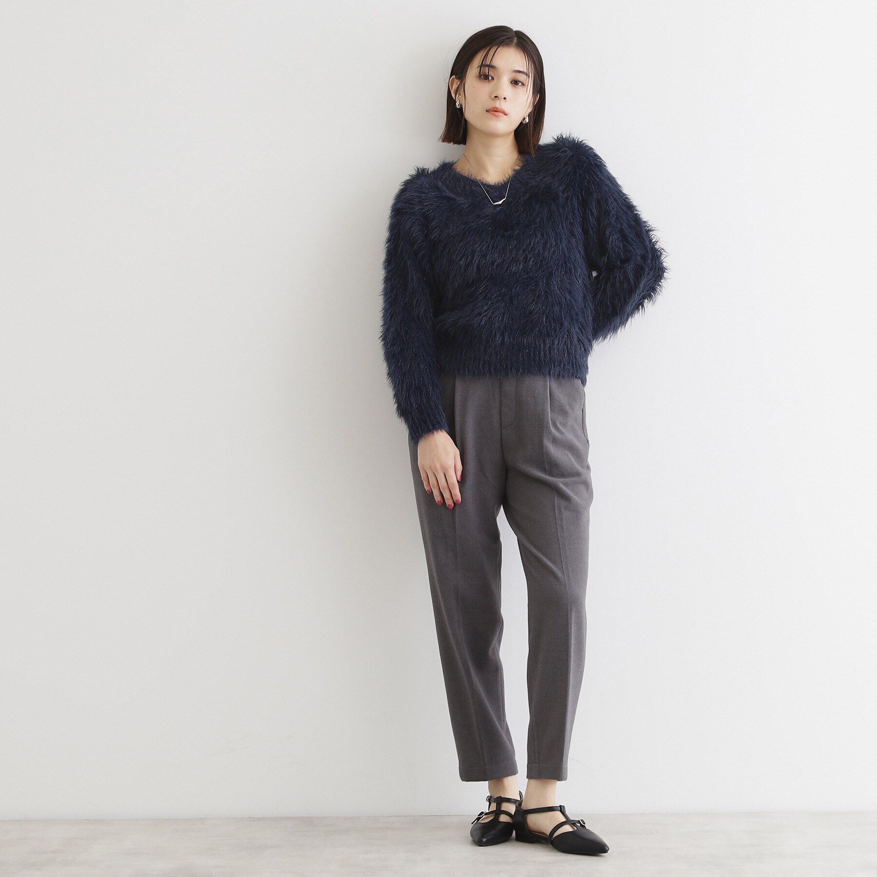 THE SHOP TK「【＠BAILA掲載】【前後2WAY】クリアフェザーニット/洗える」|ニット・セーター|