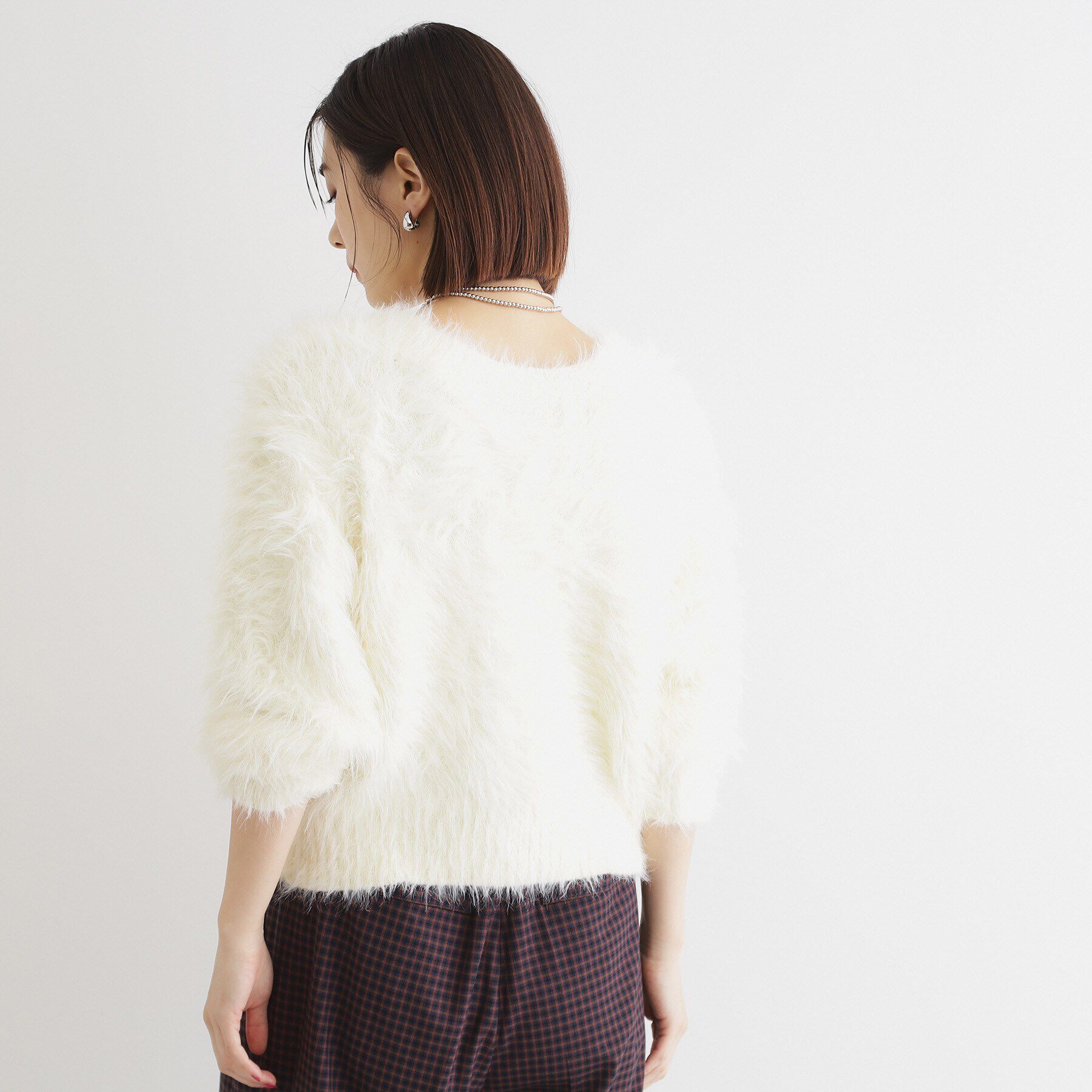 THE SHOP TK「【＠BAILA掲載】【前後2WAY】クリアフェザーニット/洗える」|ニット・セーター|