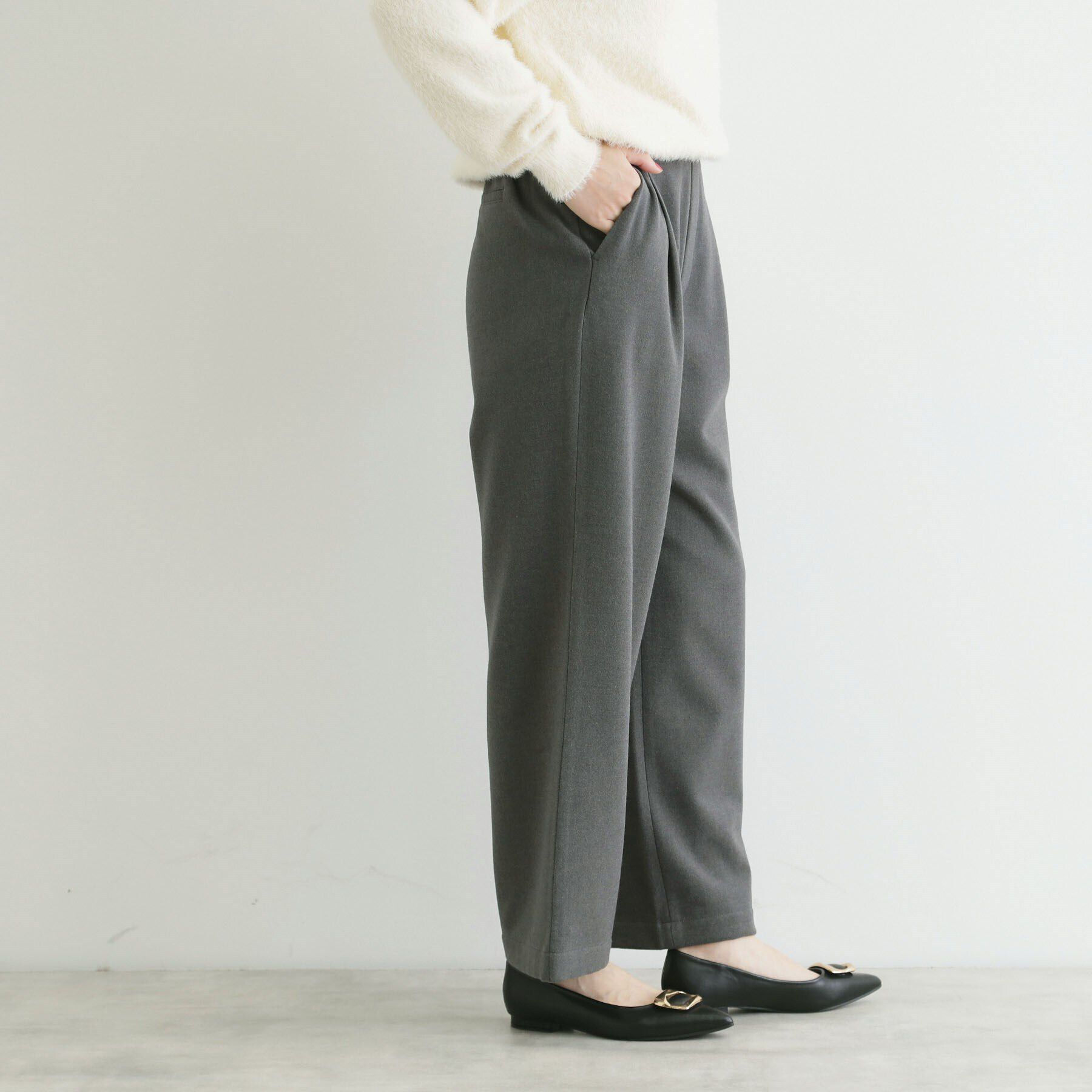 THE SHOP TK「【＠BAILA掲載】両面起毛ベーシックワイドパンツ/洗える」|その他|