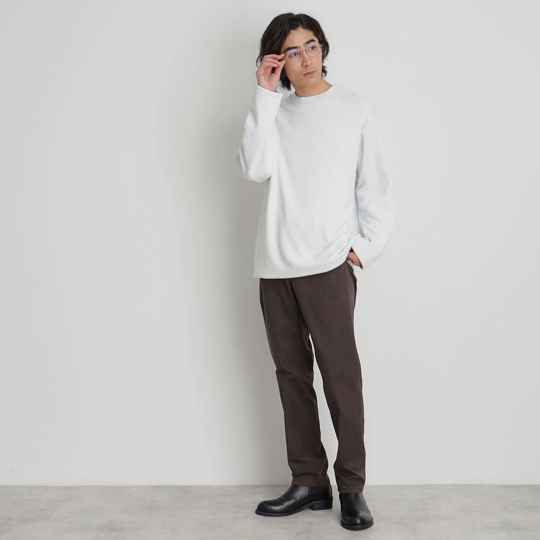 THE SHOP TK「ふくれキルティングフリースプルオーバー」|Tシャツ・カットソー|