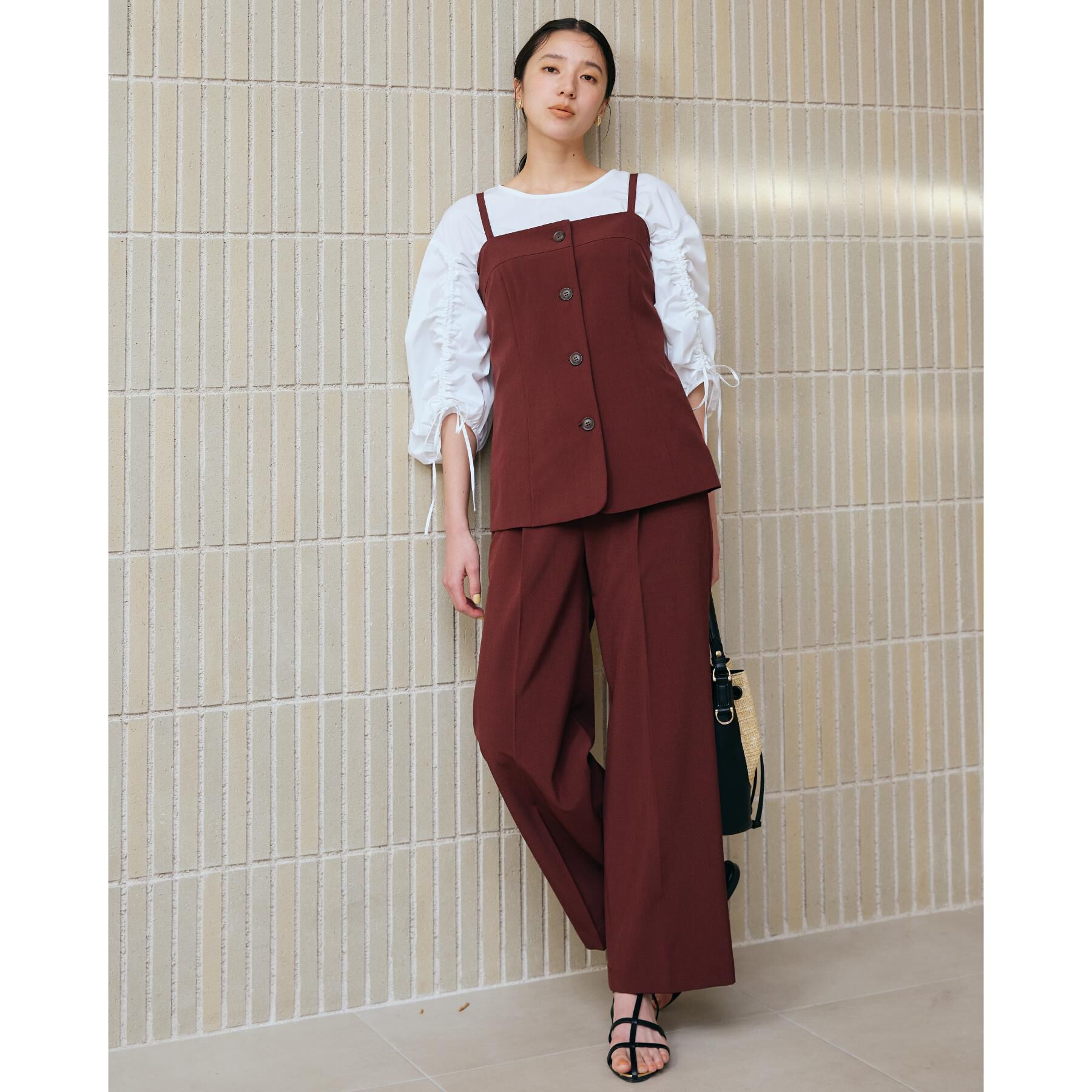 THE SHOP TK「【XS-XLサイズ】麻調ワイドパンツ/洗濯機OK/from the VOICE」|その他|