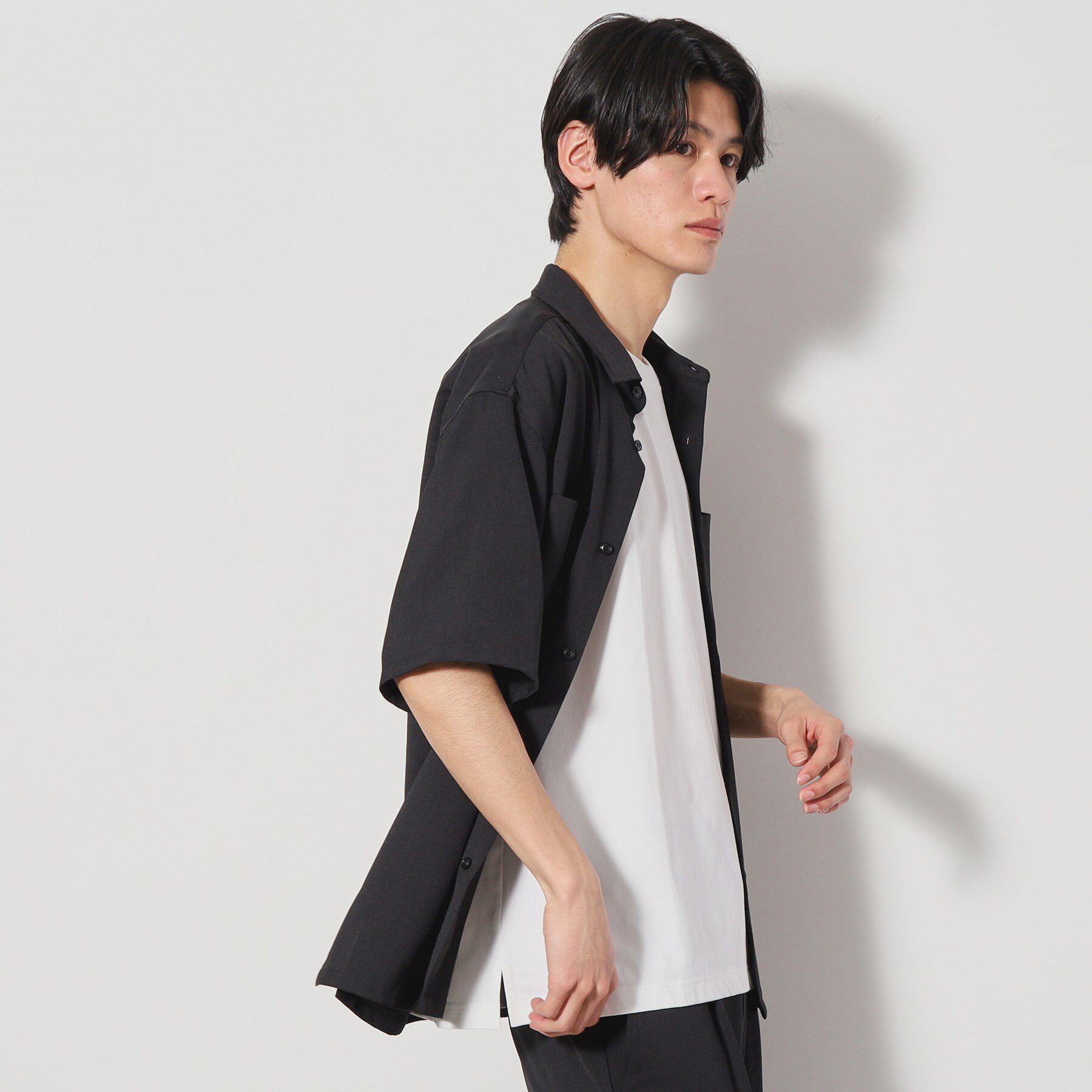 THE SHOP TK「ドライポリ半袖シャツ　セットアップ可/吸水速乾/軽量」|シャツ・ブラウス|