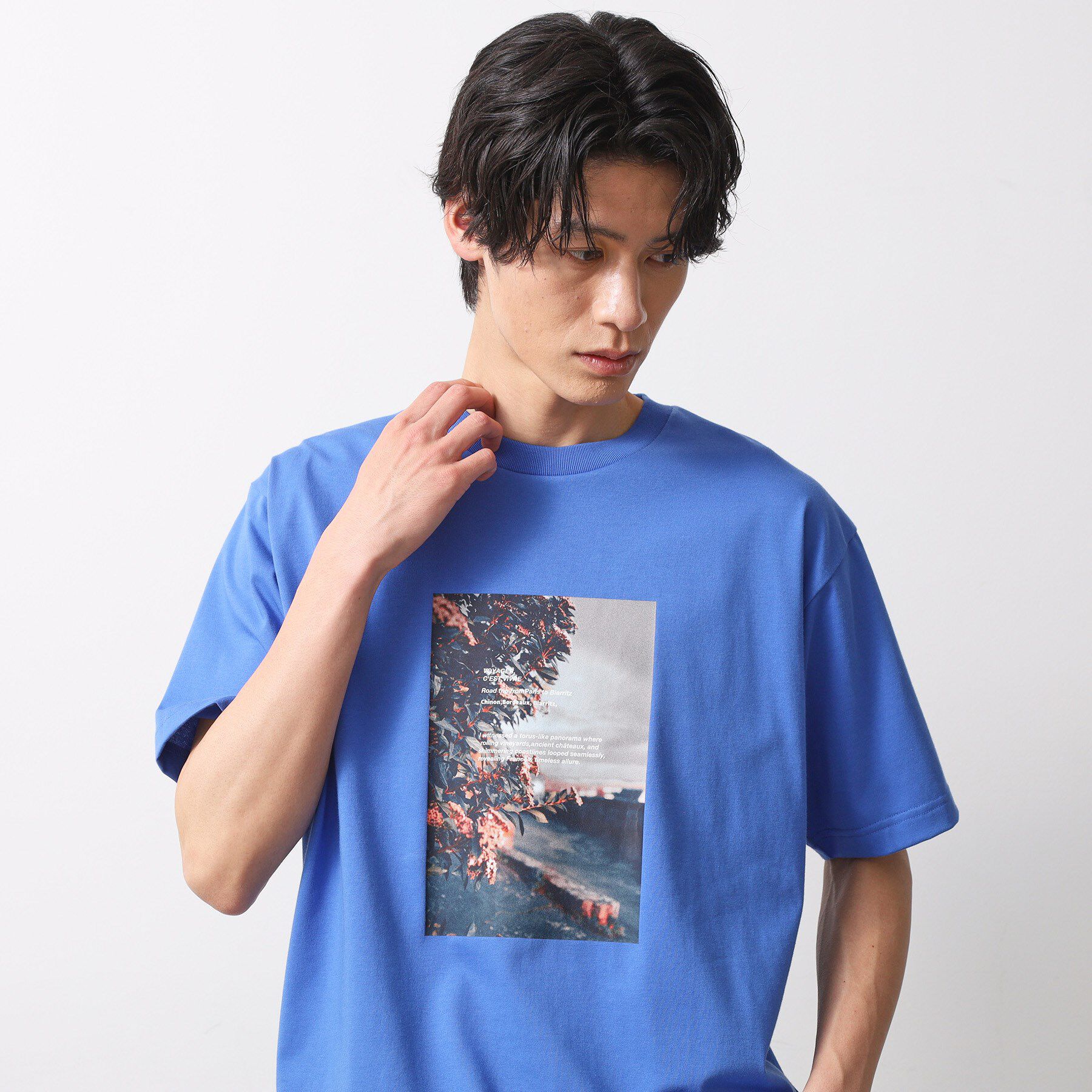 THE SHOP TK「【旅するTシャツ】フォトプリント マシンウォッシャブル／サスティナブル」|Tシャツ・カットソー|ブルー(093)