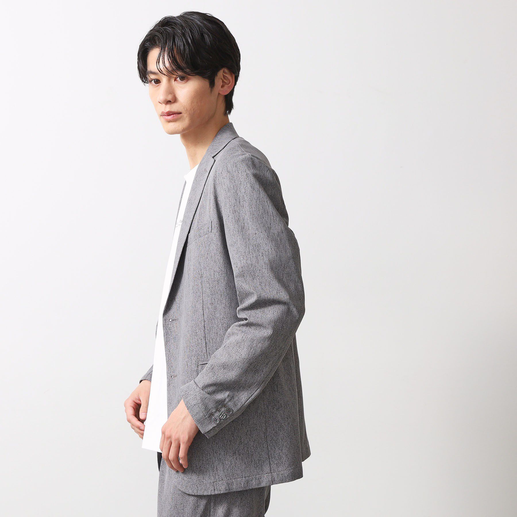 THE SHOP TK「シャリルジャージジャケット　洗濯機OK/吸水速乾/イージーケア/セットアップ可」|テーラードジャケット|