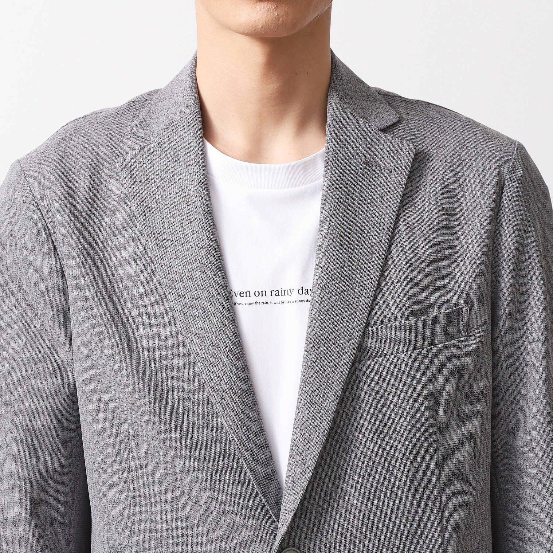 THE SHOP TK「シャリルジャージジャケット　洗濯機OK/吸水速乾/イージーケア/セットアップ可」|テーラードジャケット|