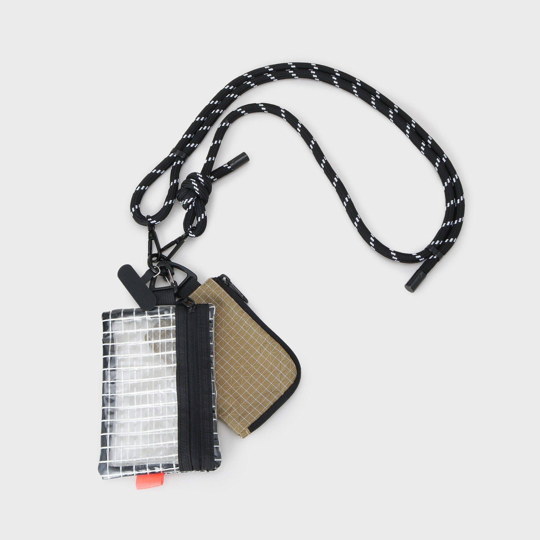 THE SHOP TK「3連ミニショルダーバッグ クリアポーチ＋ミニウォレット＋スマホホルダー【ユニセックス】」|ストラップ|