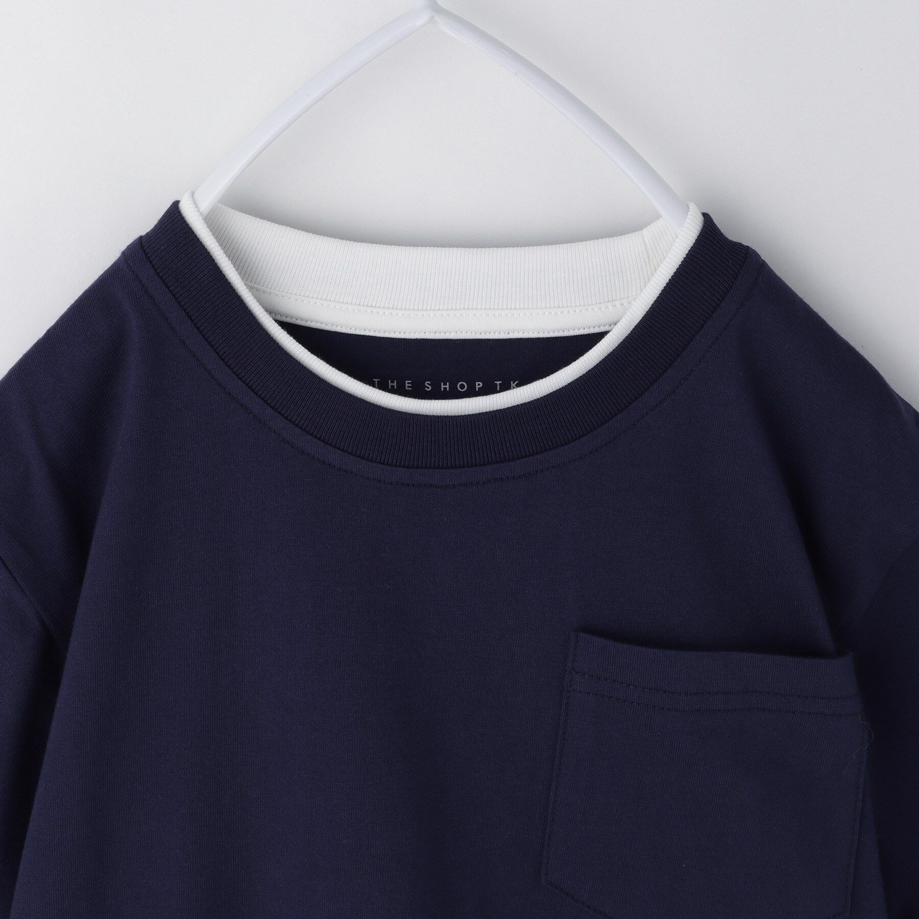 THE SHOP TK「【110－160】レイヤード風半袖Tシャツ/洗濯機OK」|Tシャツ・カットソー|