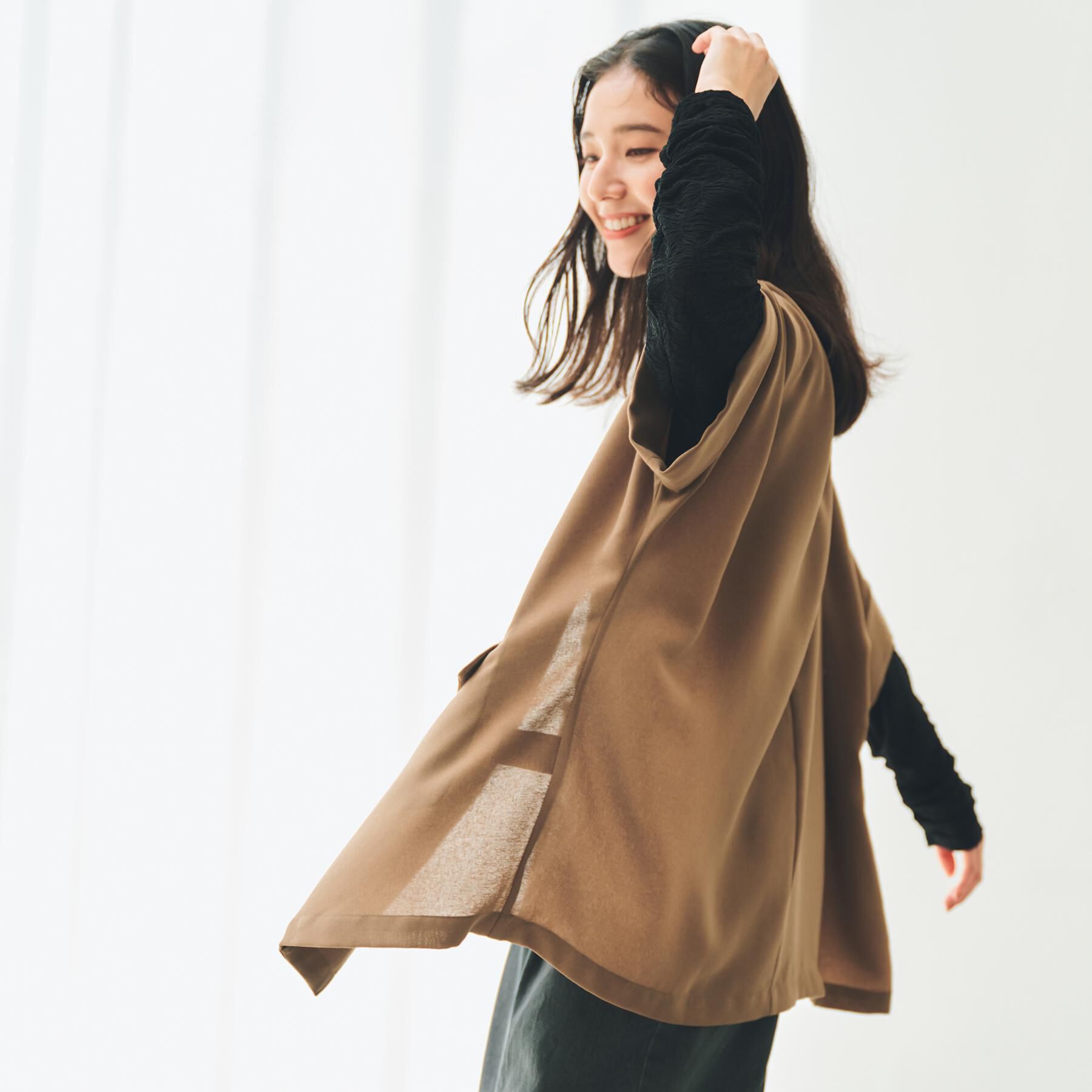 THE SHOP TK「ドルマン半袖ジャケット【洗える】」|テーラードジャケット|