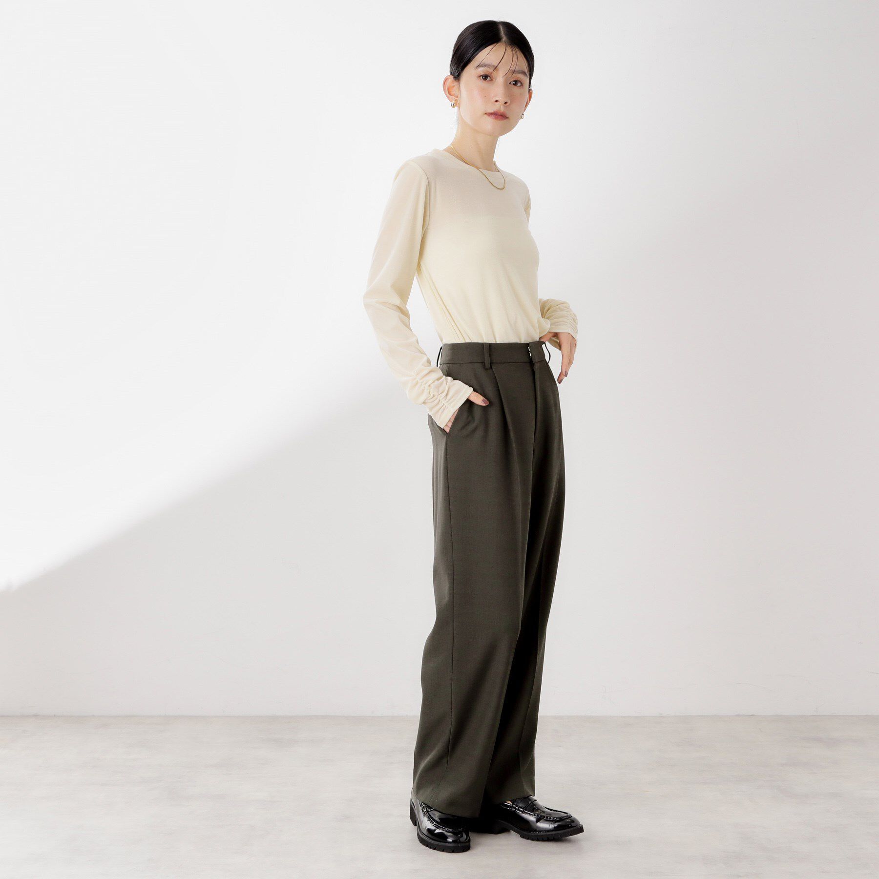 THE SHOP TK「ビジネスセミワイドパンツ【セットアップ可/洗濯機OK】/CAVIANシリーズ」|その他|