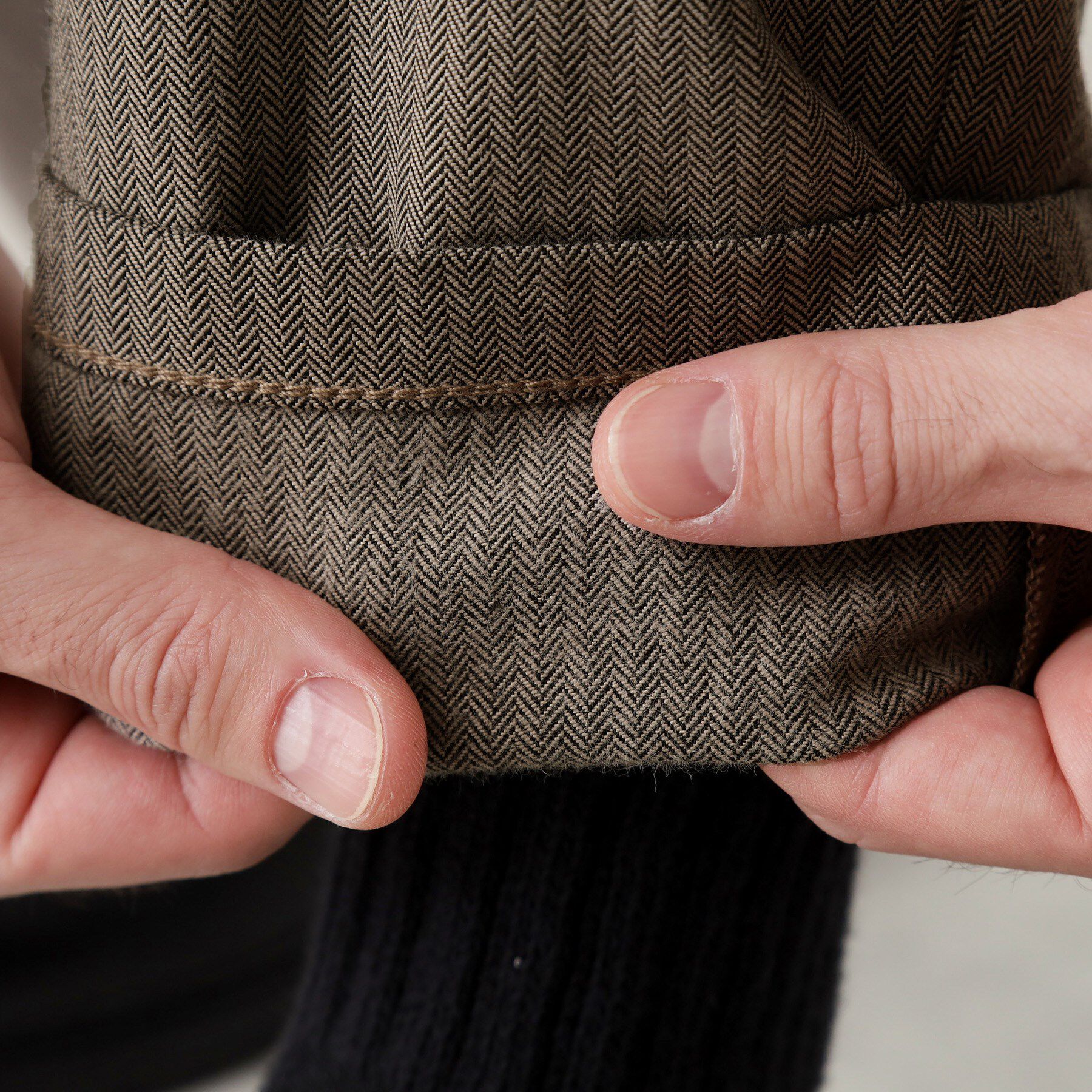 THE SHOP TK「7DAYSヘリンボンパンツ WARM【裏起毛/ストレッチ/洗濯機OK】」|その他|