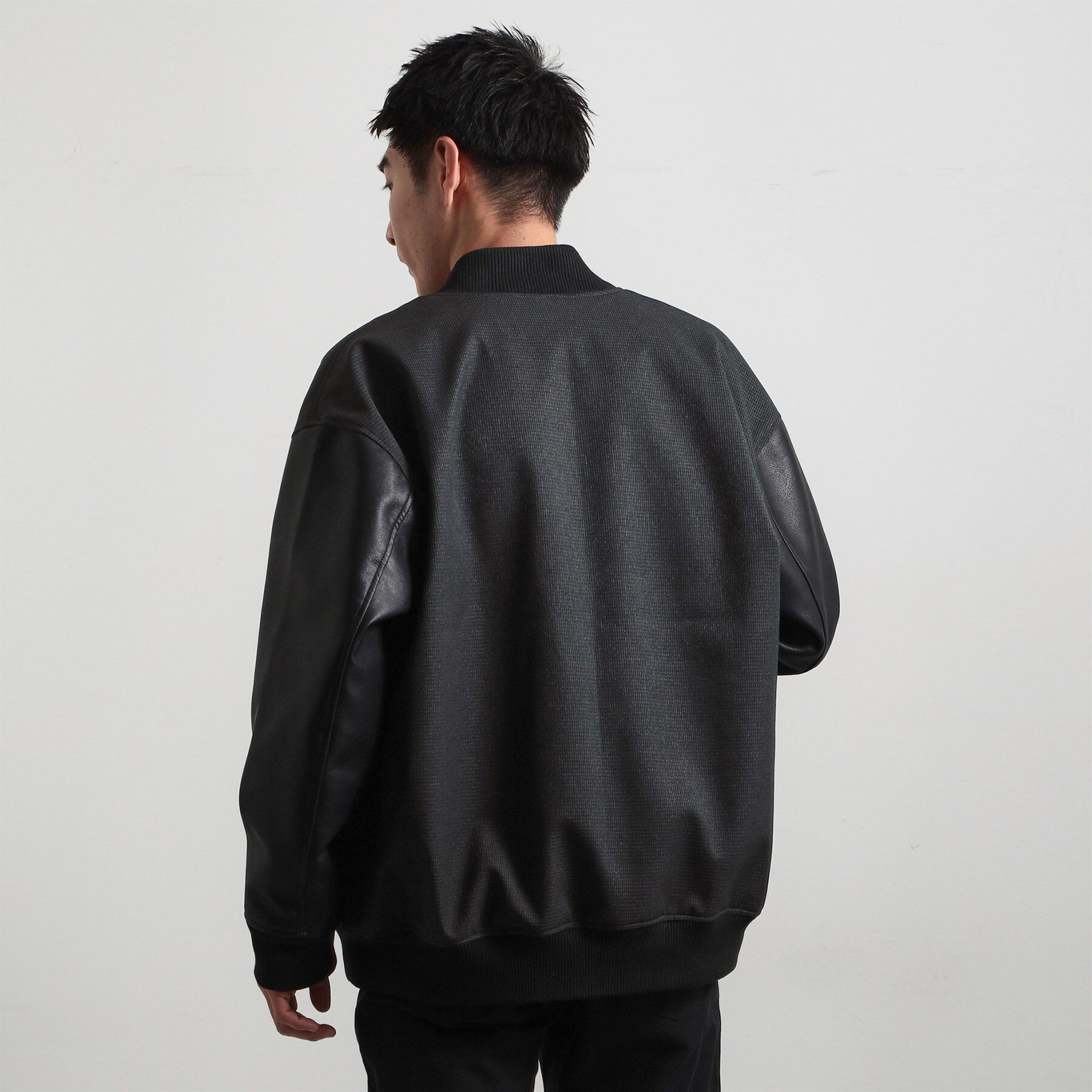 THE SHOP TK「【1ランク上の大人カジュアルに】異素材コンビ リブブルゾン」|ブルゾン・スタジャン|