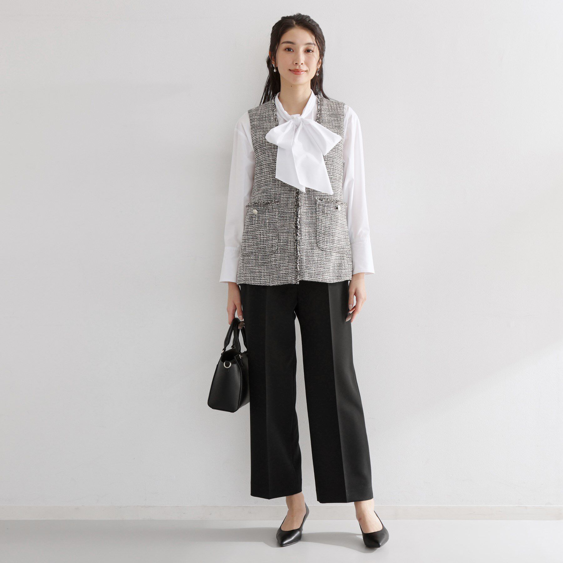 THE SHOP TK「【通勤・セレモニー】ダブルクロスワイドパンツ/セットアップ可」|その他|