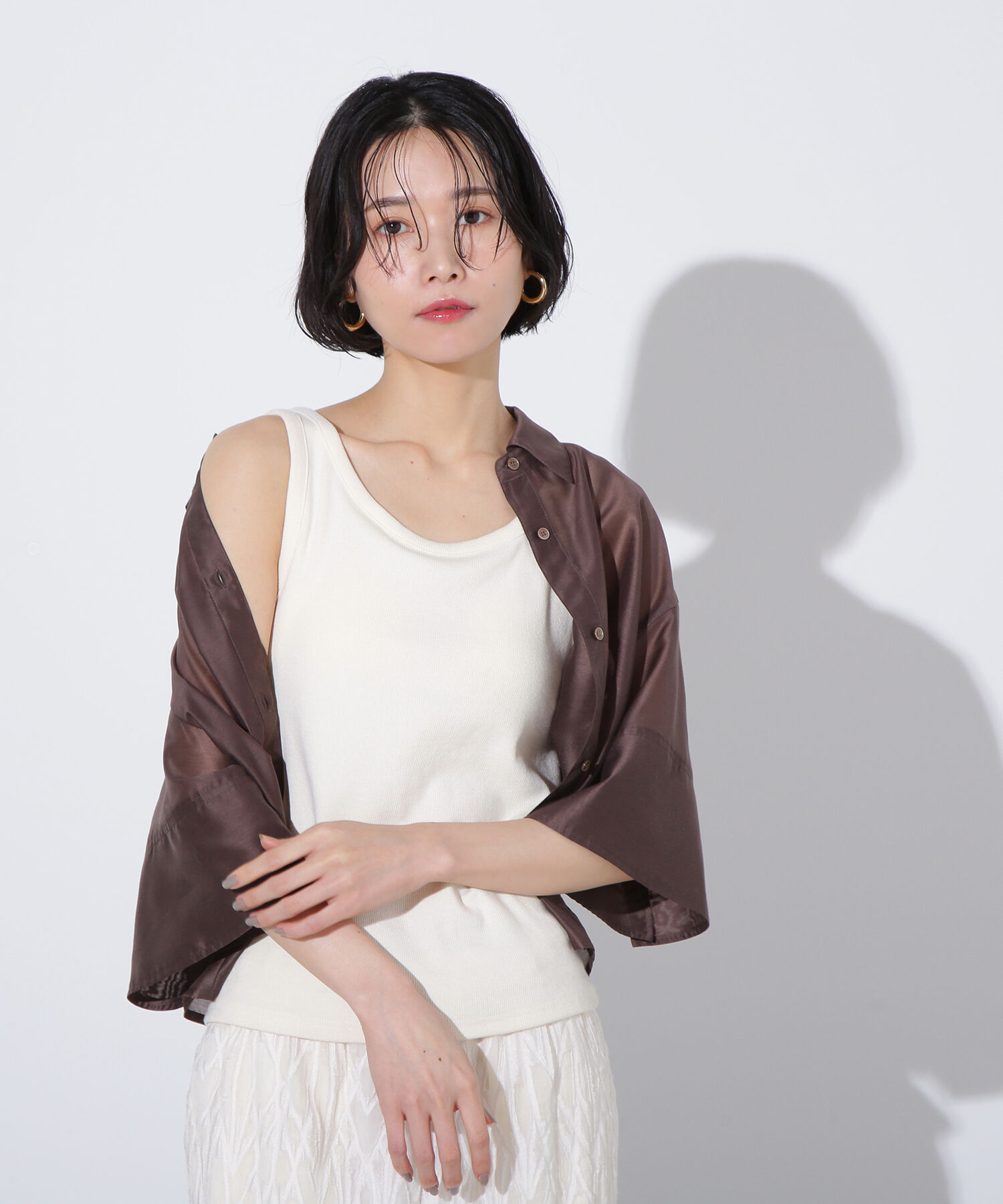  「カップツキテレコカットソー」|Tシャツ・カットソー|オフ1