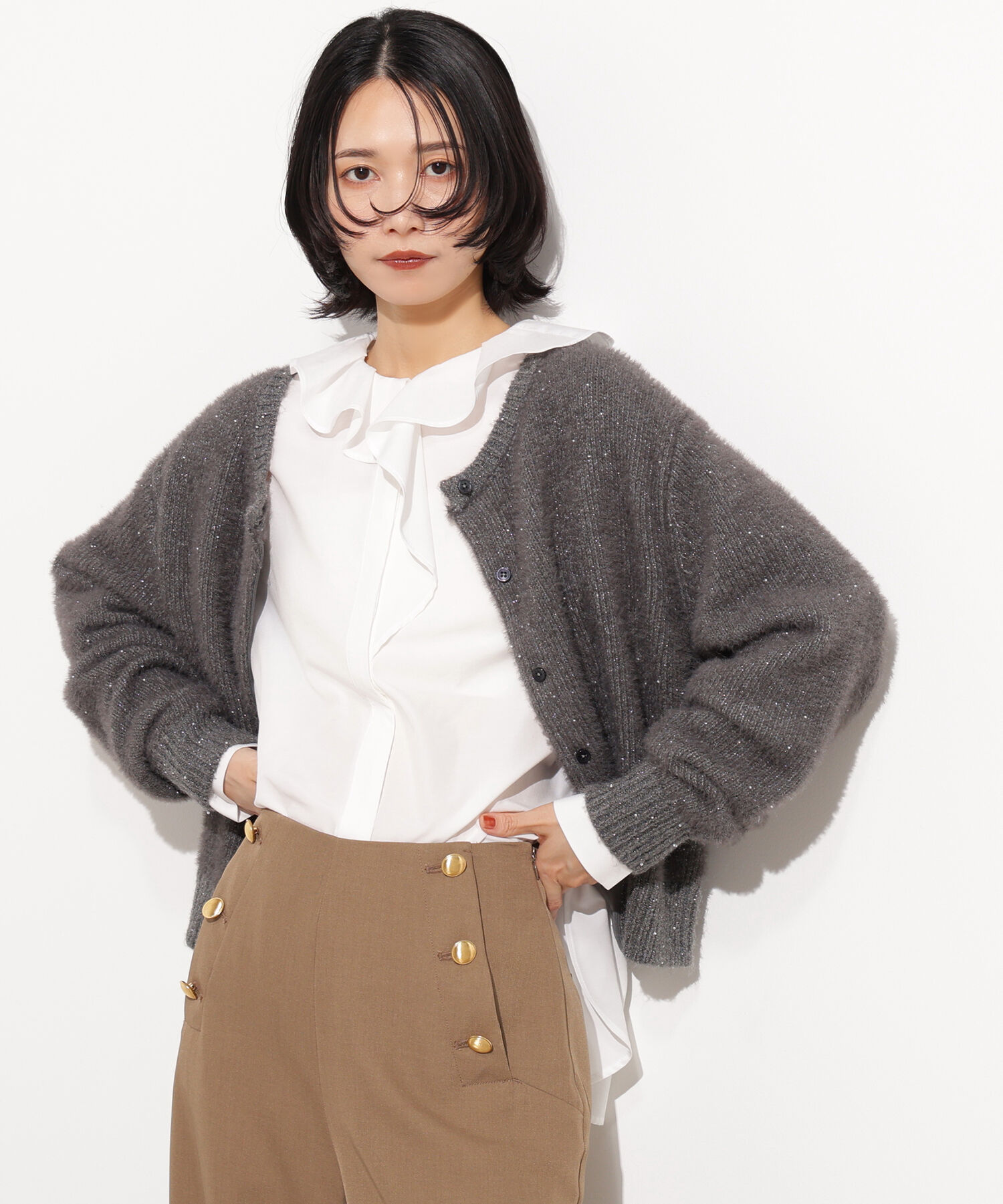  「2wayフリルカラーブラウス」|シャツ・ブラウス|