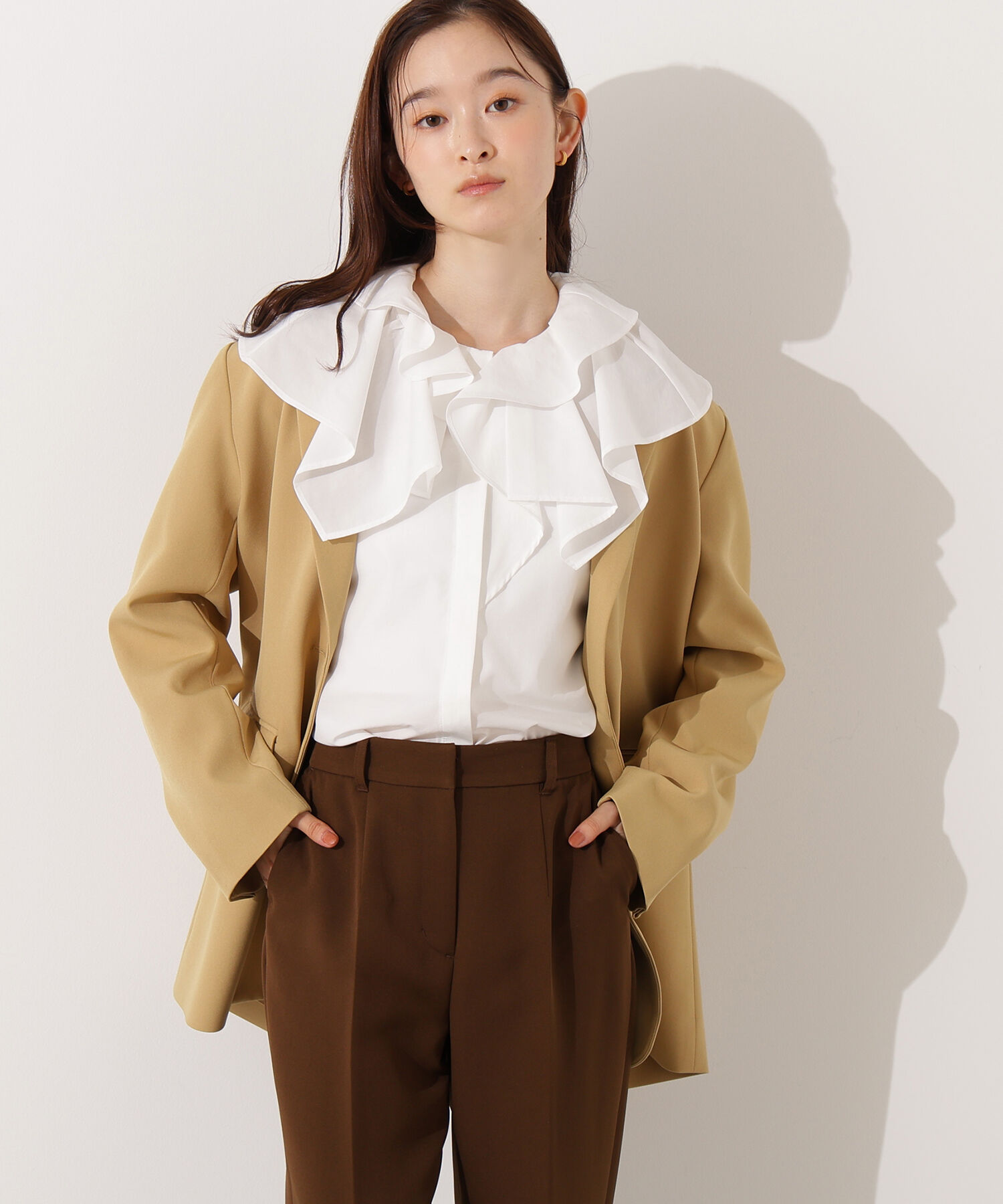  「2wayフリルカラーブラウス」|シャツ・ブラウス|