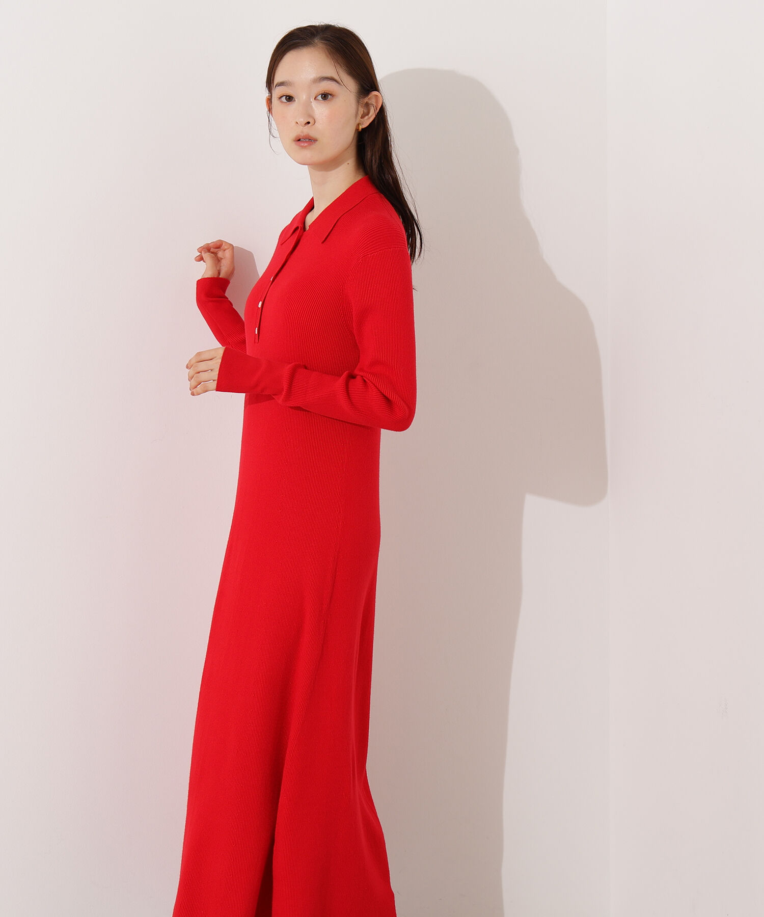  「襟付きニットワンピース」|スカート|