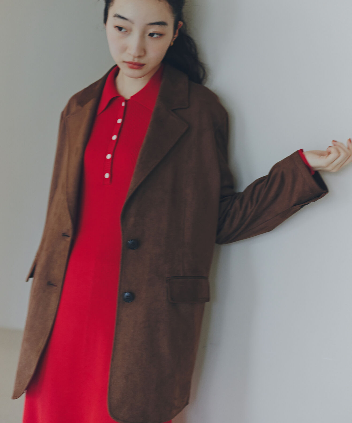  「襟付きニットワンピース」|スカート|