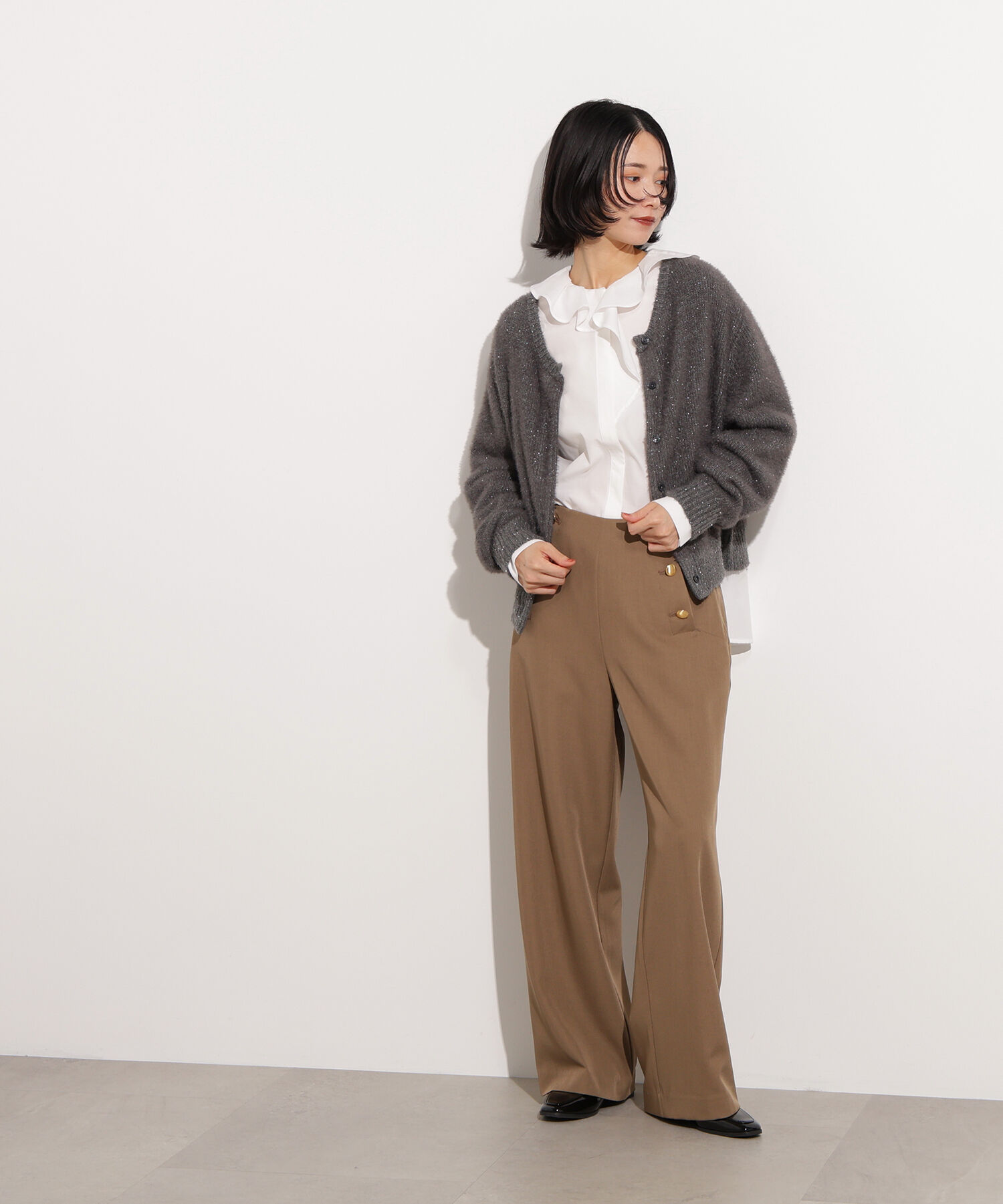  「ビーズミックスヘアリーカーディガン」|ニット・セーター|